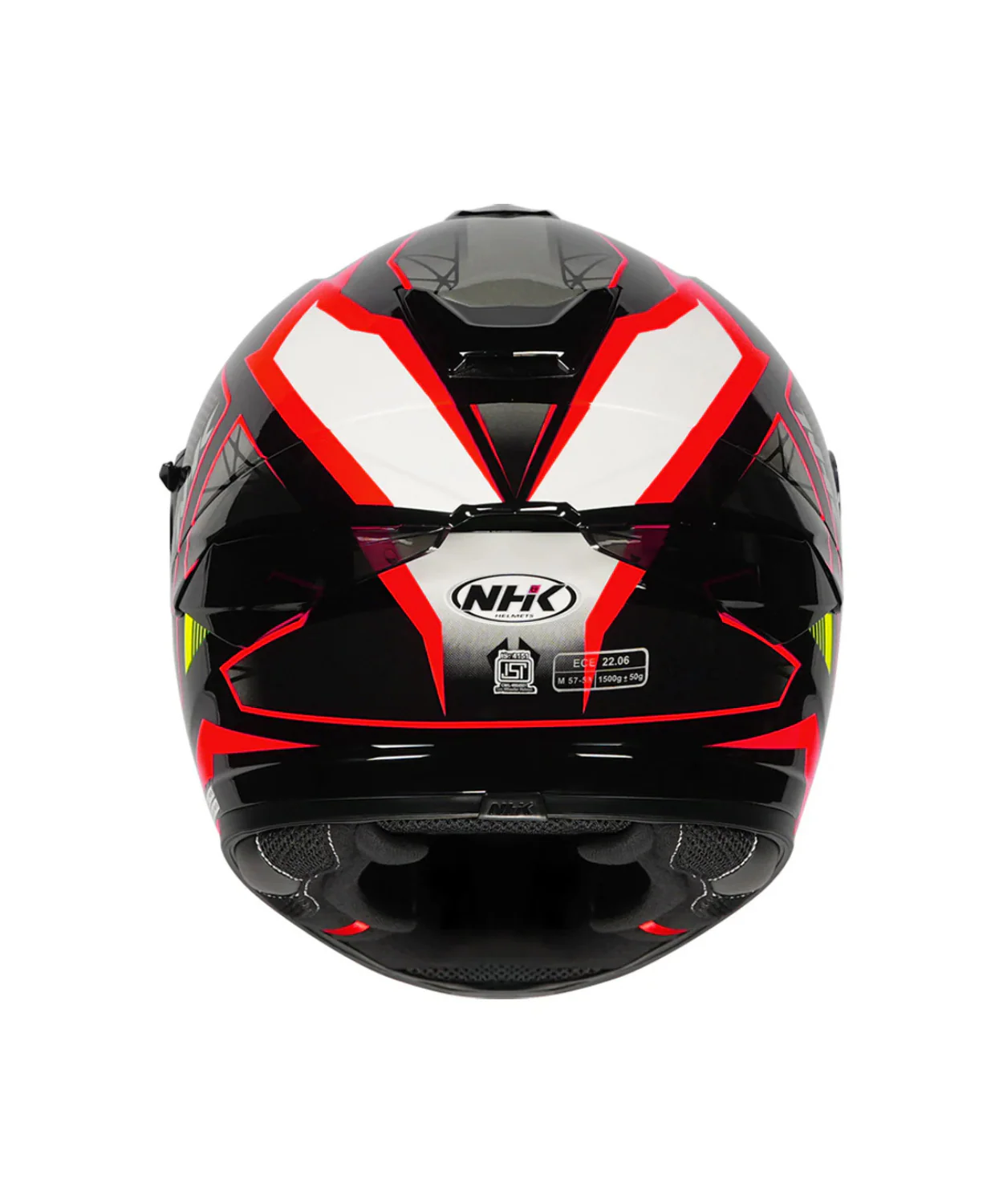 NHK K5R Commutrack Helmet - Black Grey Red - Image 4