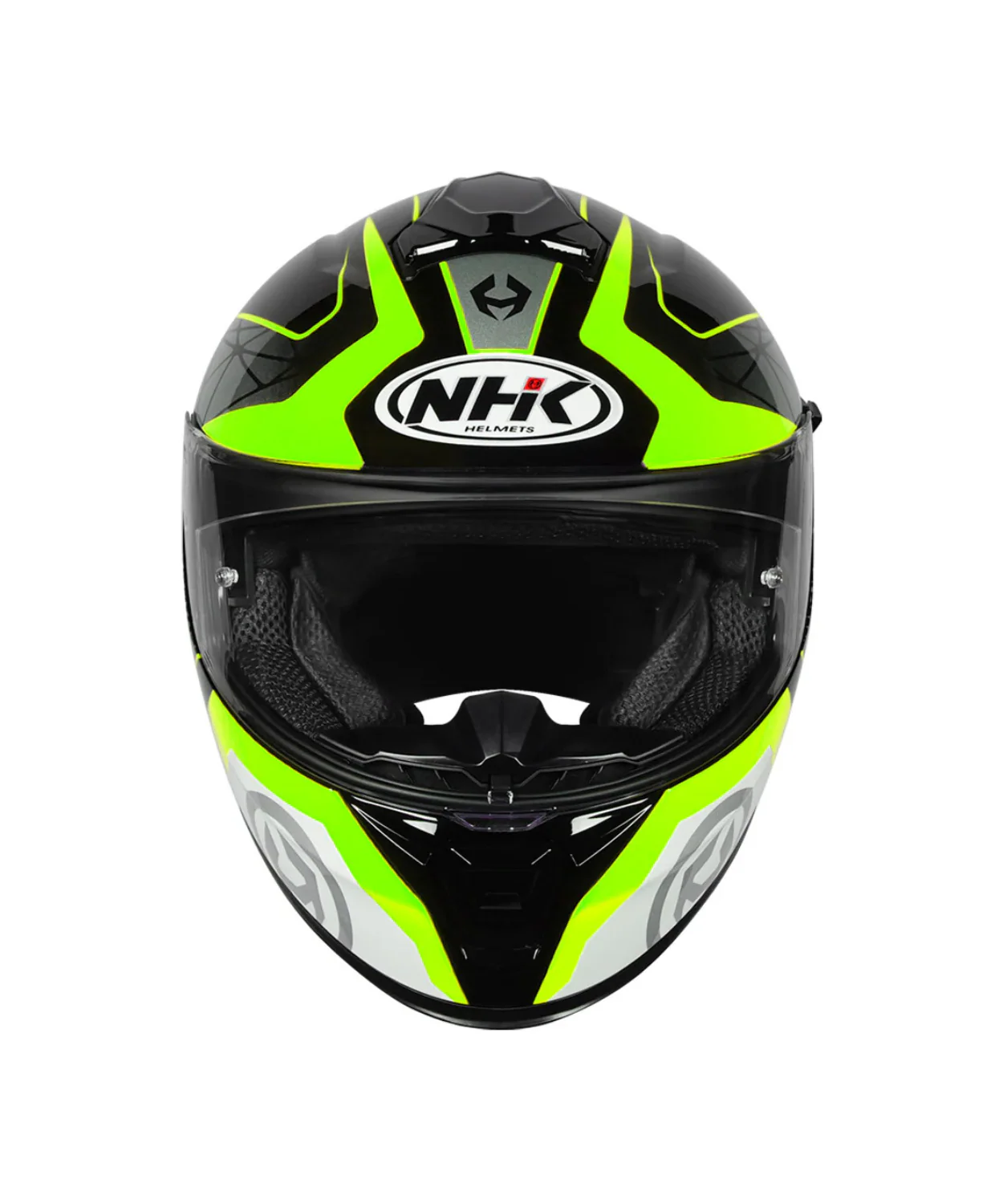 NHK K5R Commutrack Helmet - Black Hiviz Green - Image 3