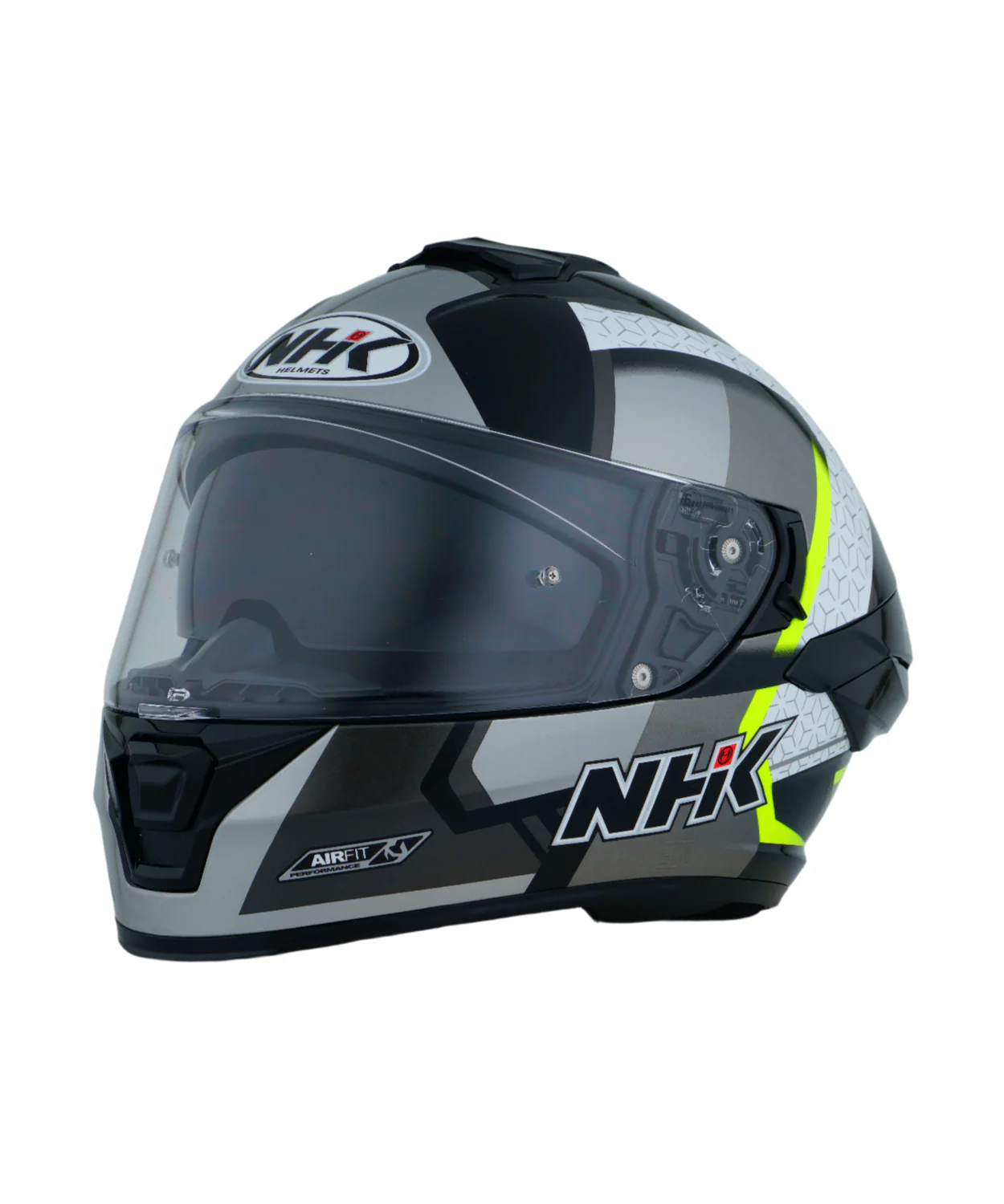 NHK K5R Retro Helmet - Gloss Black Silver Yellow - Image 2