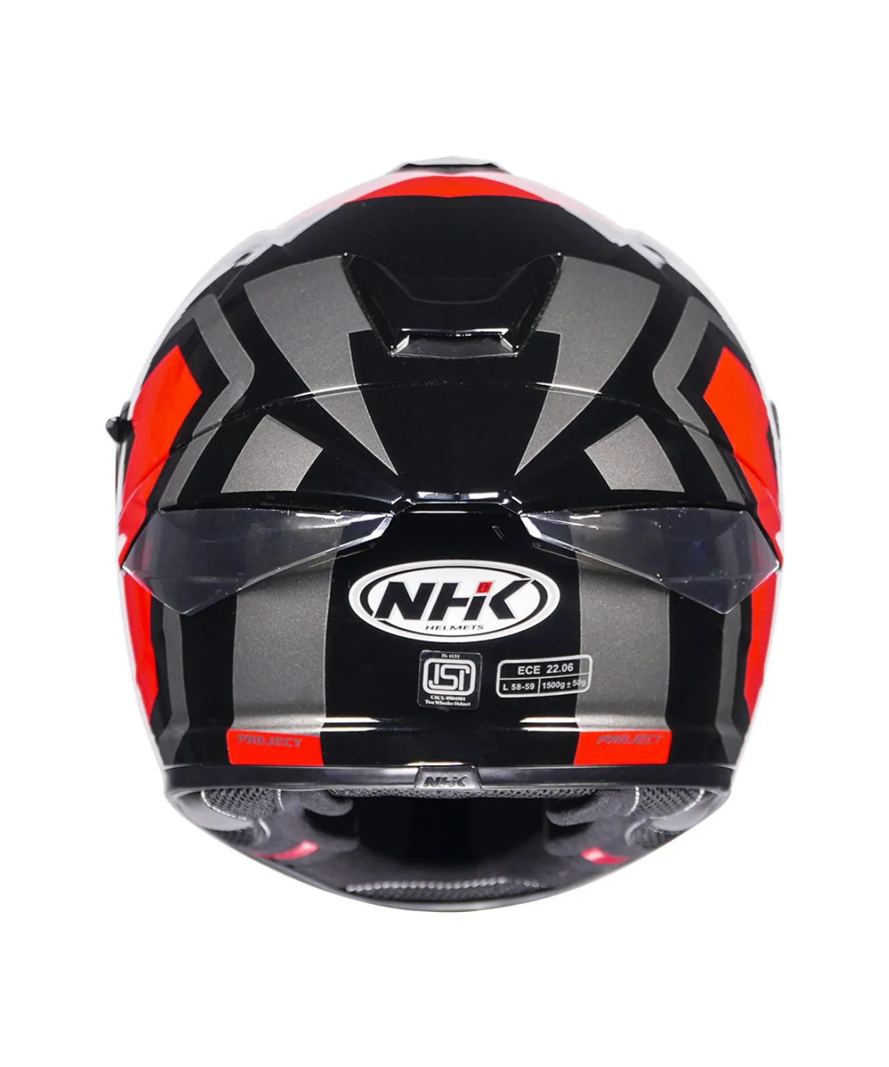 NHK K5R Shield Helmet - Gloss Black Red - Image 4
