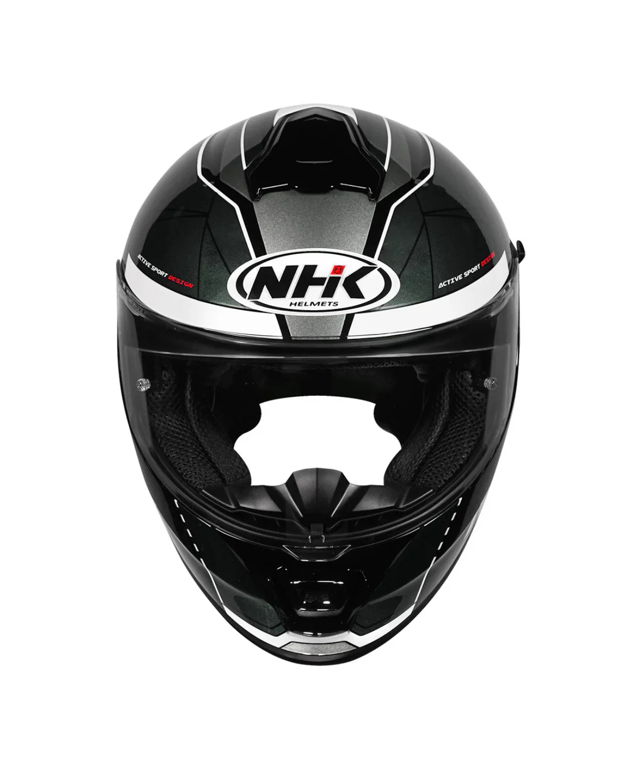 NHK K5R Triangle Helmet - Black Grey - Image 3