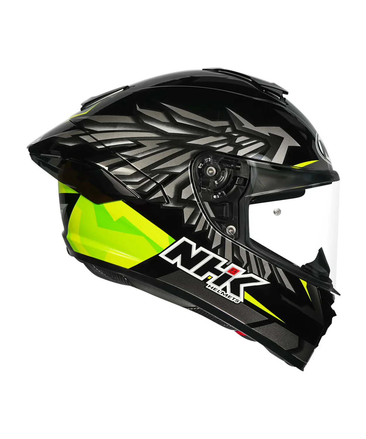 NHK K5R Wingstar Helmet - Black Hiviz Yellow - Image 2
