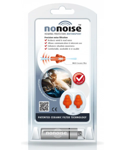 Nonoise Filtration Precision Ear Plugs for Motorcyclists