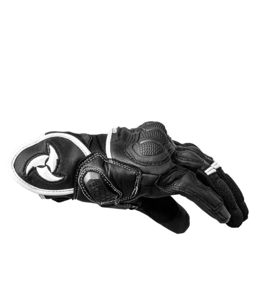 Raida AirWave Motorcycle Riding Gloves - Black White - Image 4