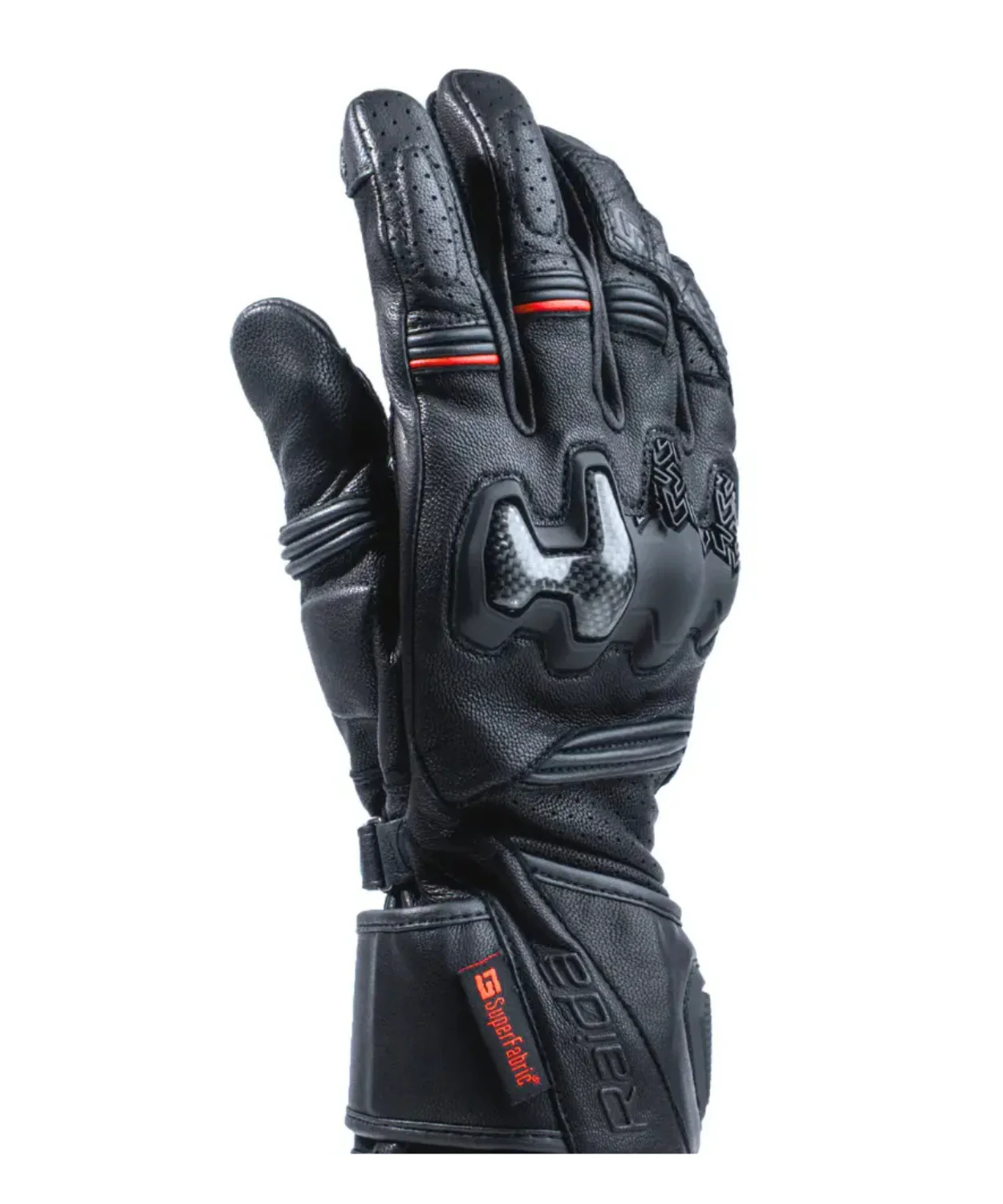 Raida Drift Evo Motorcycle Riding Gloves - Red - Image 2