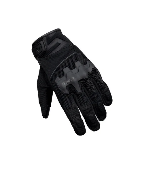 Raida Drift Motorcycle Gloves - Black - Image 2