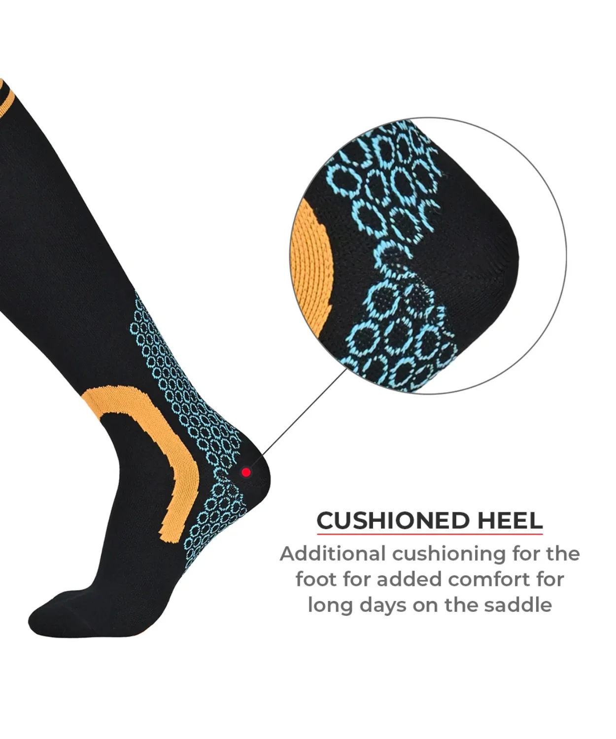 Randy Sun X-216 Knee High Waterproof Socks - Orange Black - Image 4