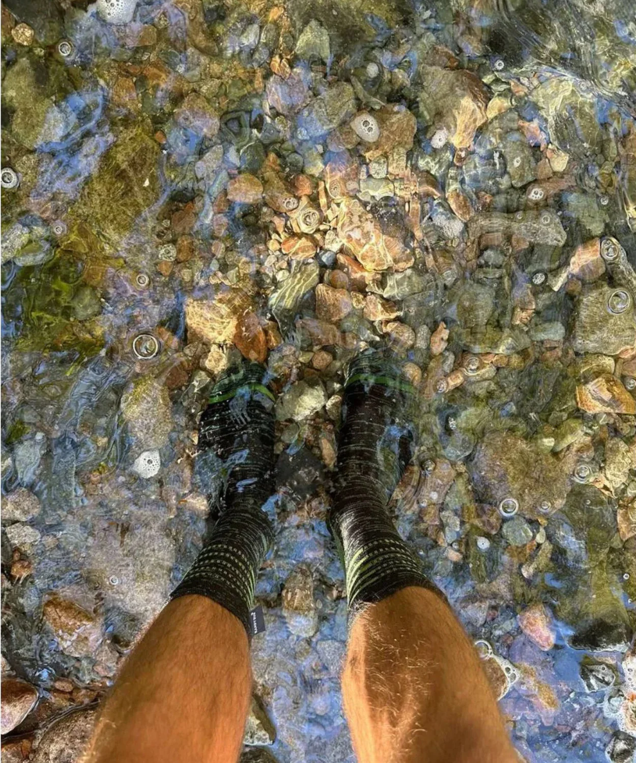 Randy Sun X-278 Mid Calf Waterproof Socks - Black Green - Image 4