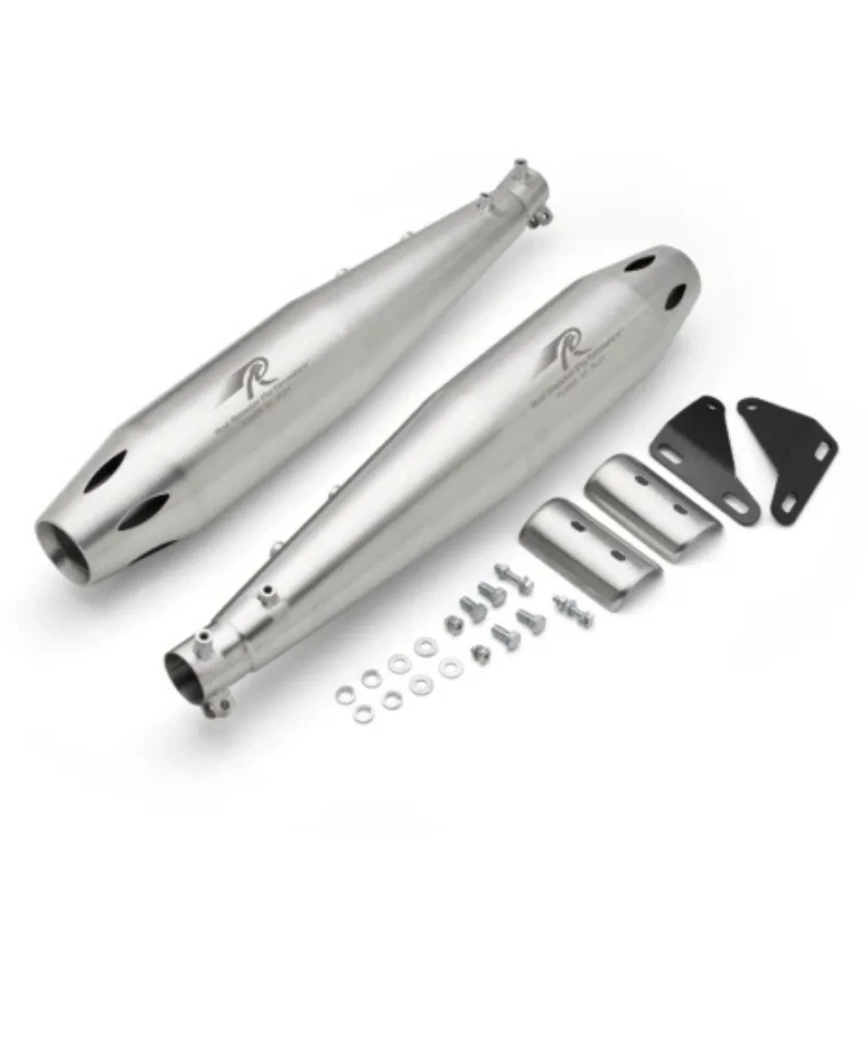 Red Rooster Performance Atlas Pro Exhaust for Royal Enfield Classic 650 - Silver Matte - Image 3
