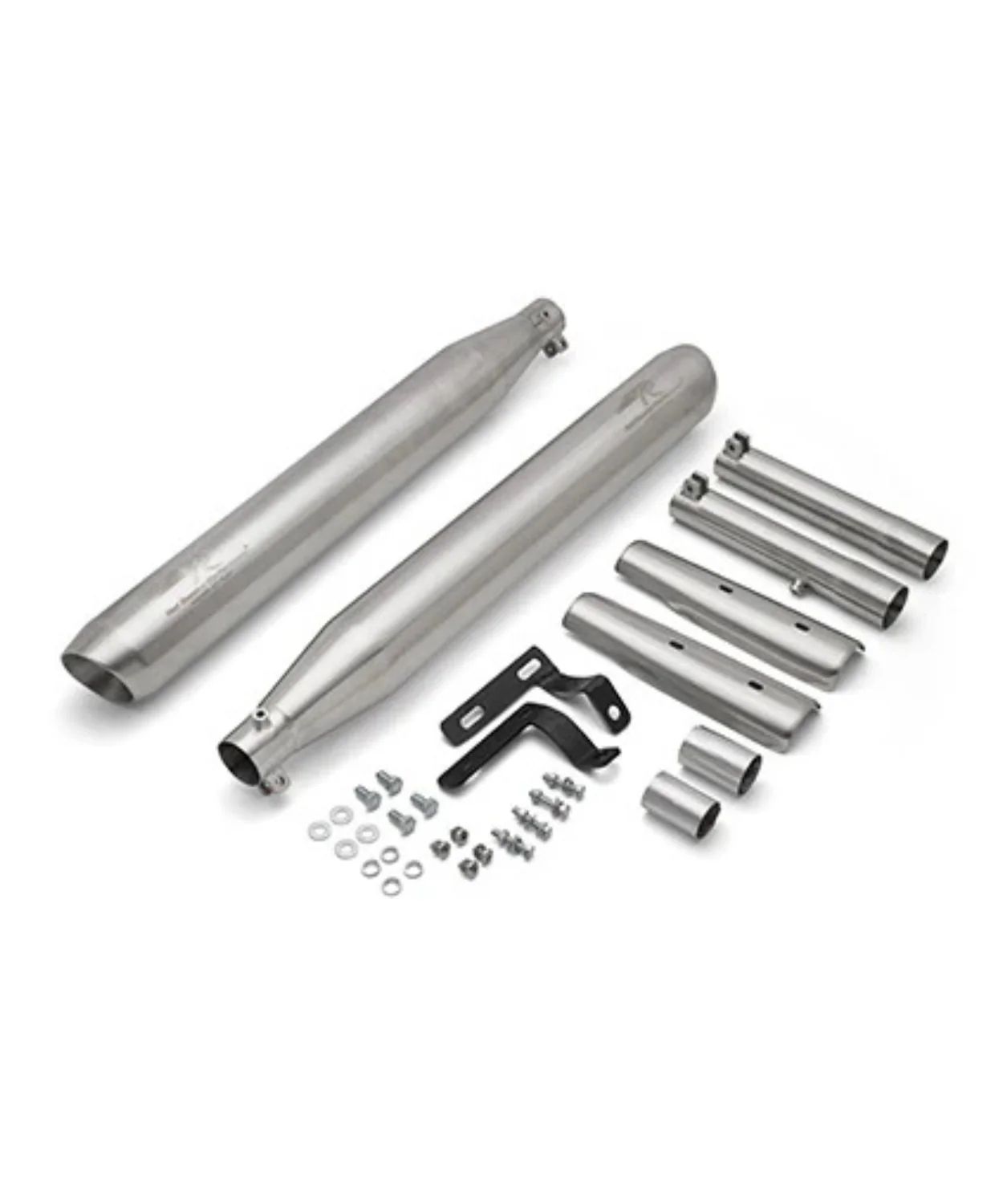 Red Rooster Performance Celesta Max Exhaust for Jawa Bobber 42 - Silver Matte - Image 2
