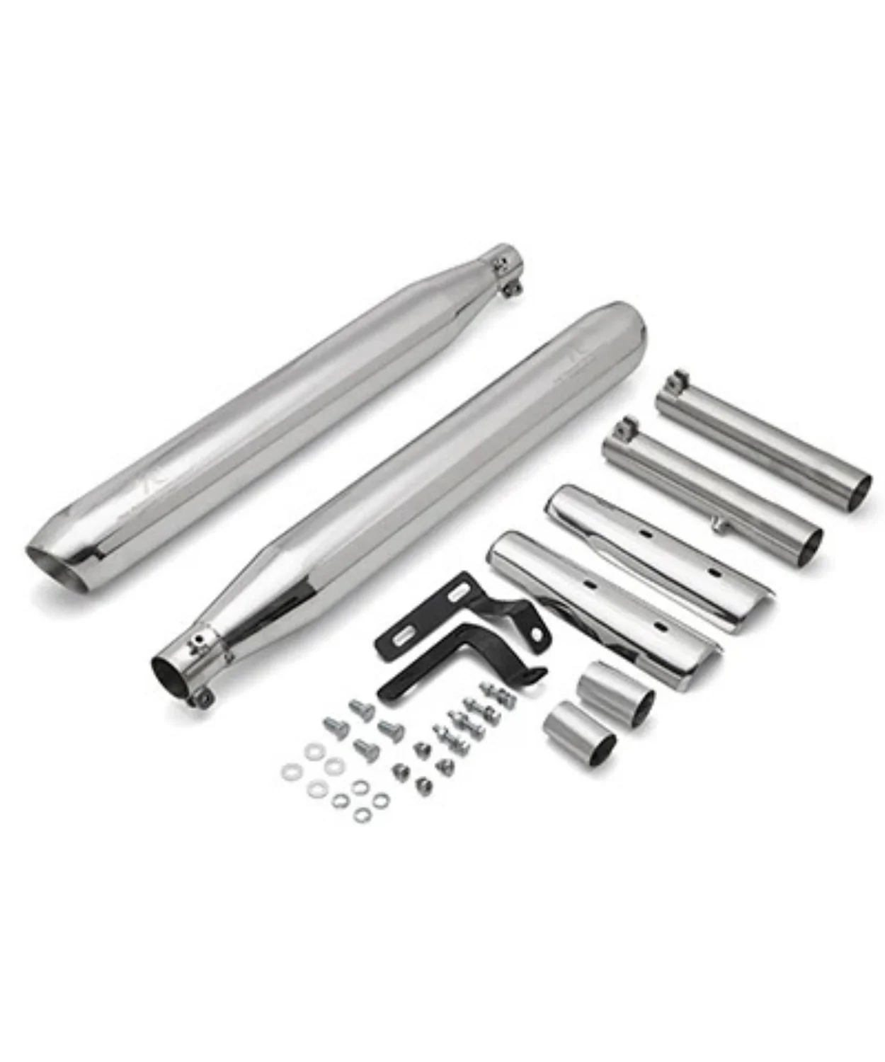 Red Rooster Performance Celesta Max Exhaust for Jawa Bobber 42 - Silver Polish - Image 2