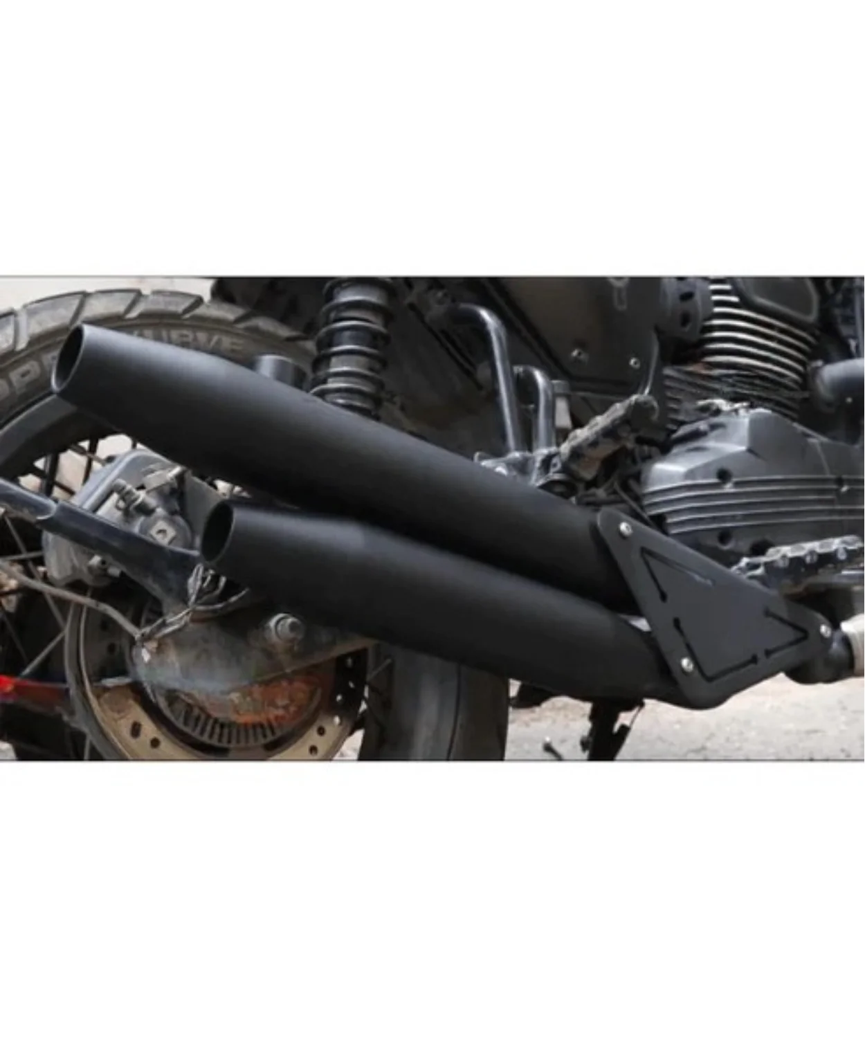 Red Rooster Performance Celesta Scram Exhaust for Yezdi Scrambler - Black Matte