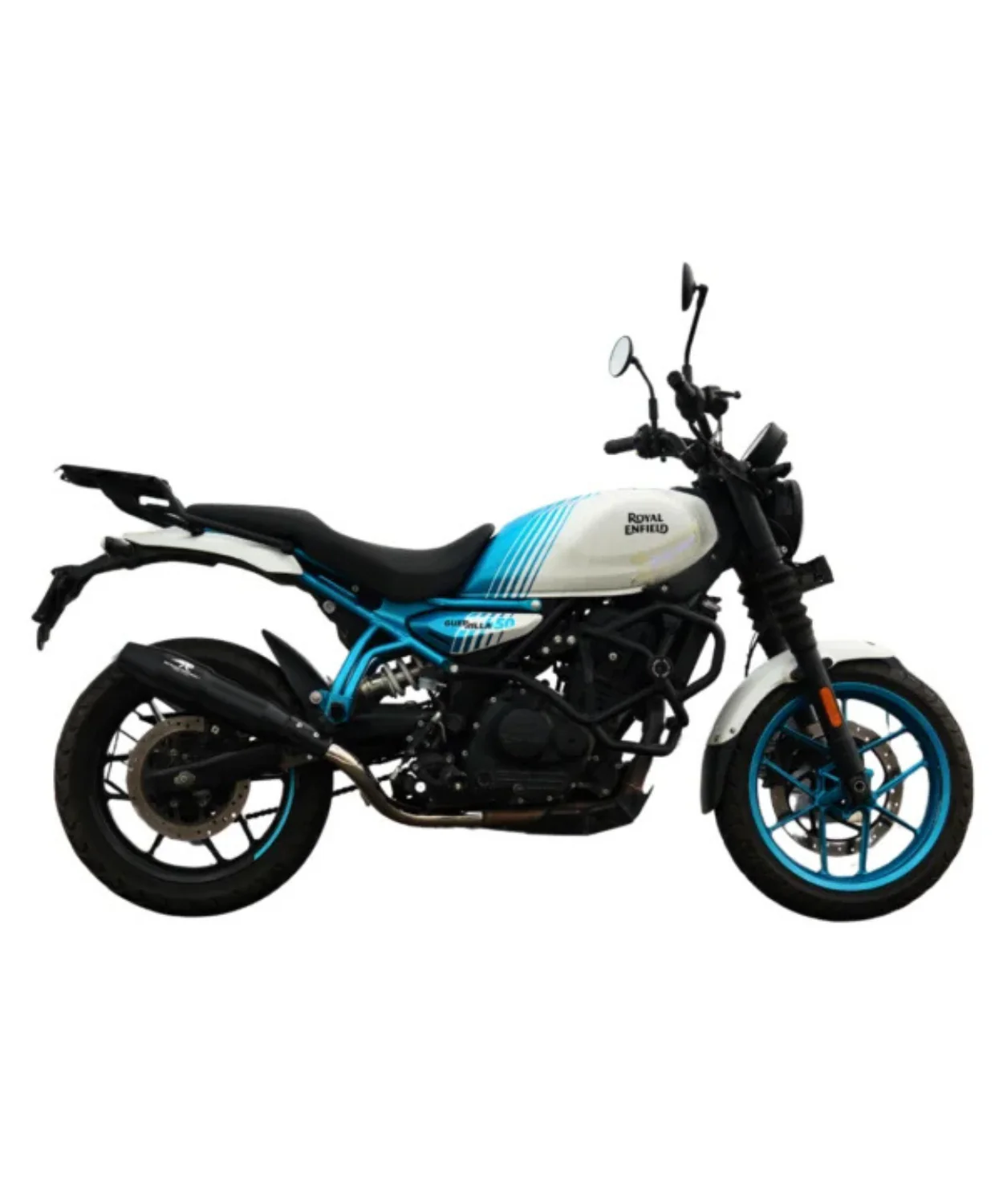Red Rooster Performance Orion Exhaust for Guerrilla 450 / Himalayan 450 - Silver Matte - Image 2