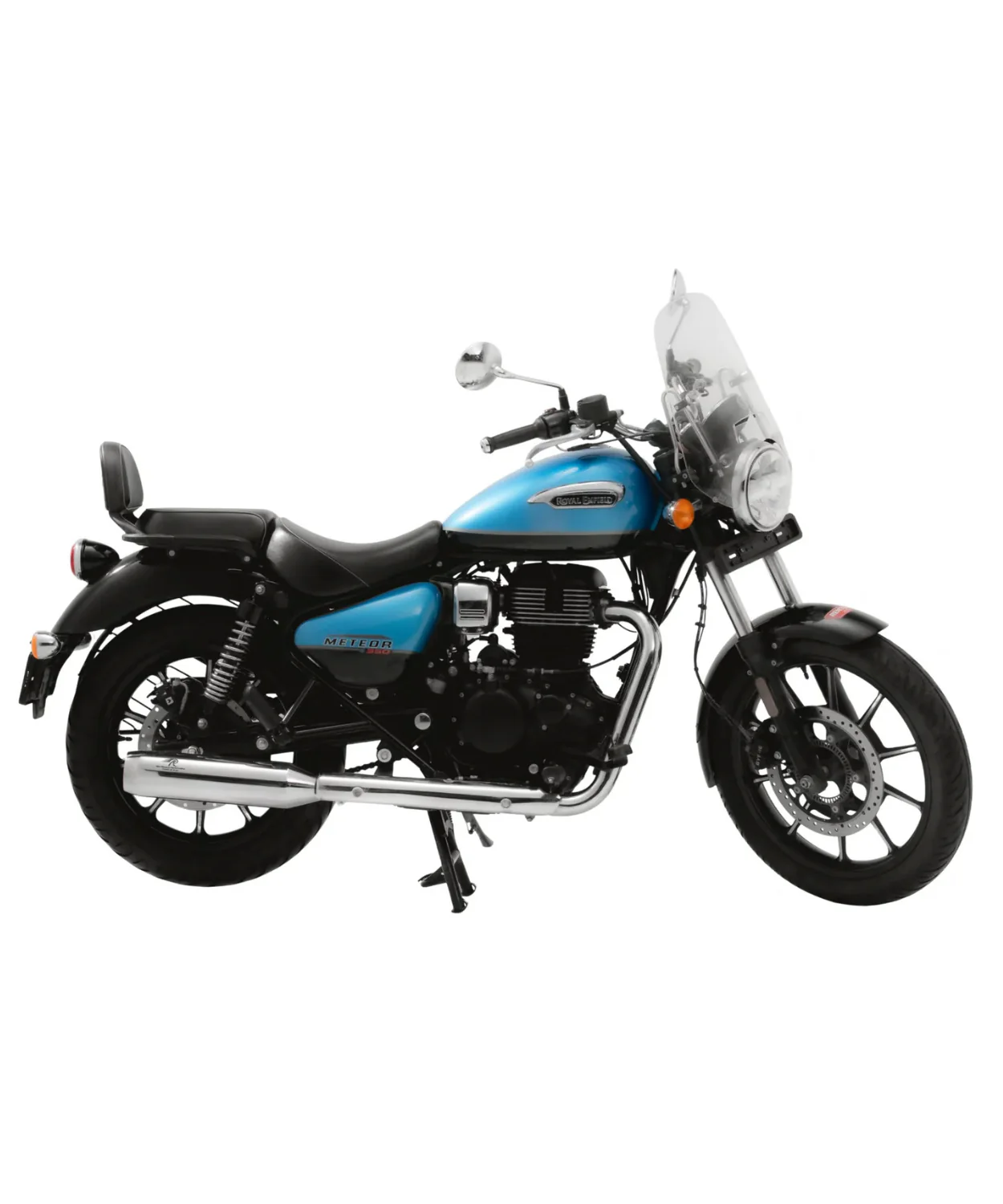 Red Rooster Performance Polestar Pro Exhaust for Royal Enfield Classic Reborn 350 / Meteor 350 / Goan Classic 350 / Bullet 350(2025) - Silver Polish - Image 2
