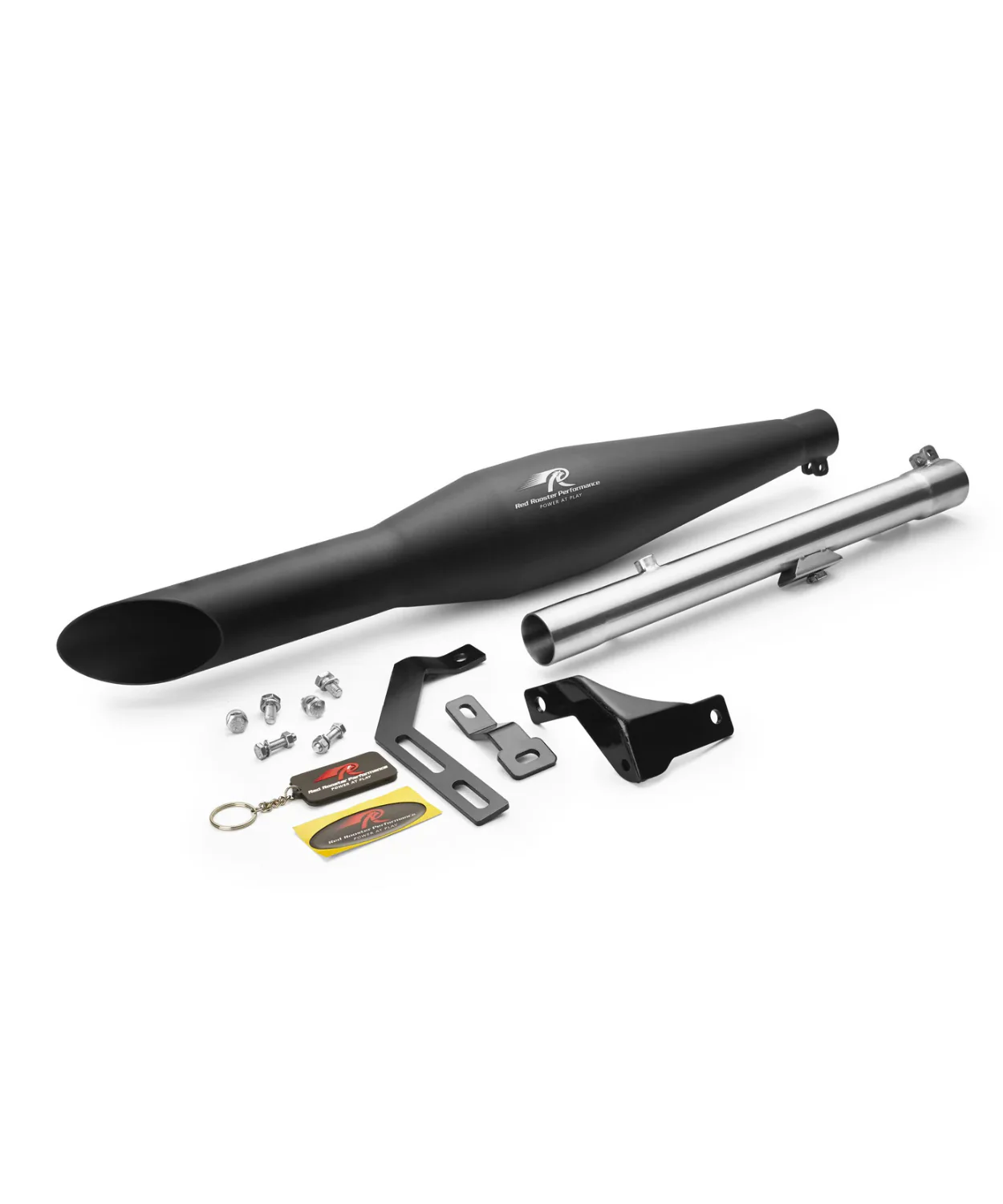 Red Rooster Performance Rumbler Ace Exhaust For Classic Reborn 350 / Meteor 350 / Goan Classic 350 /Bullet 350(2025) - Black Matte - Image 2