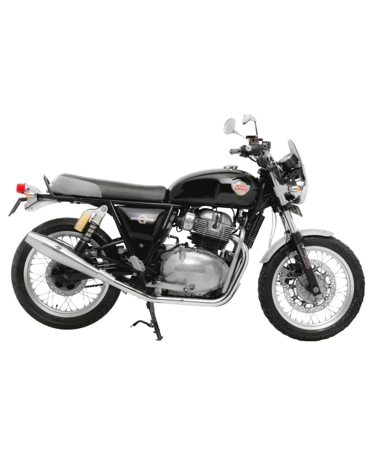 Red Rooster Performance Stellar Exhaust For Royal Enfield Interceptor 650 / GT 650 - Silver Matte - Image 3