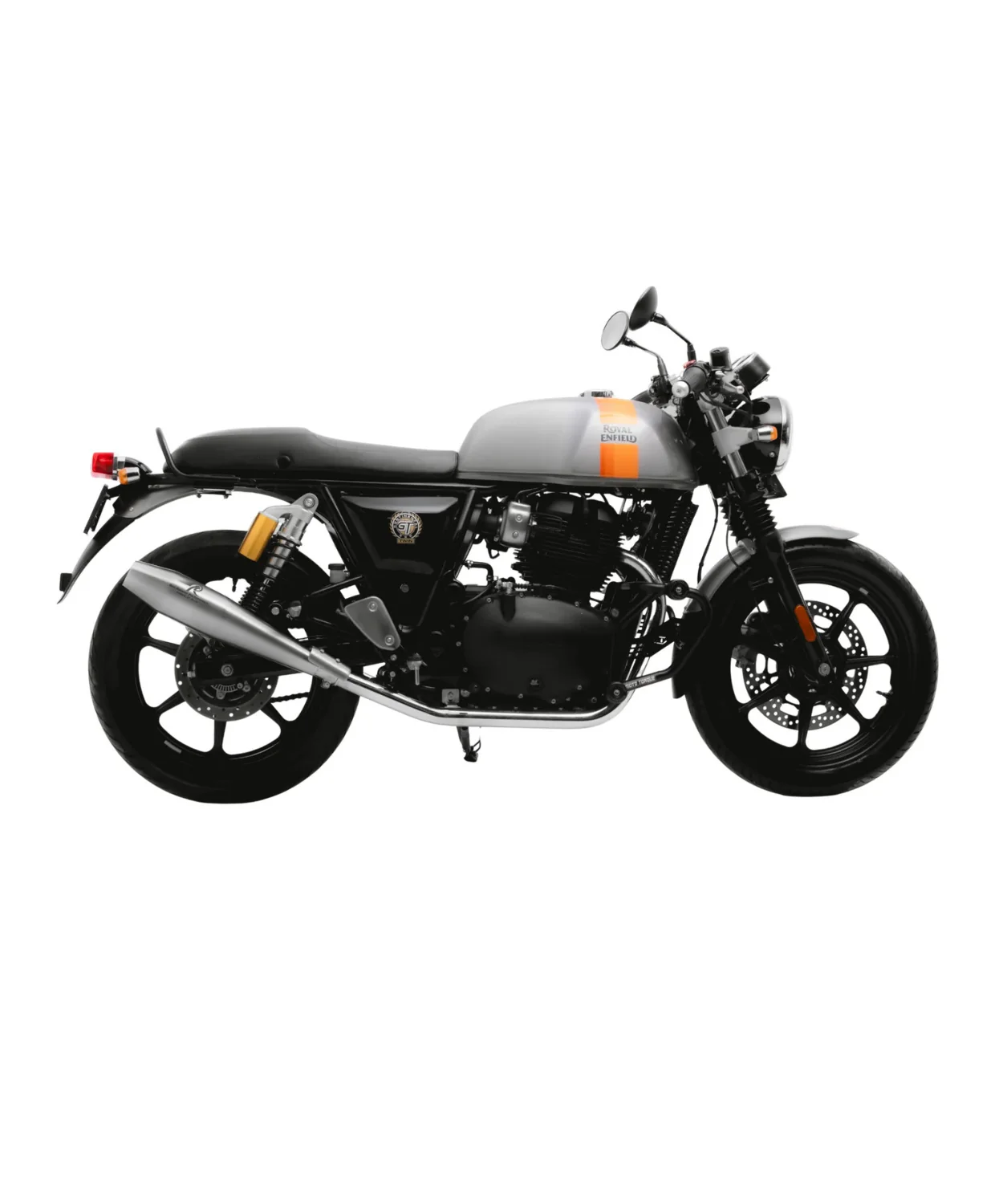 Red Rooster Performance Stellar Exhaust For Royal Enfield Interceptor 650 / GT 650 - Silver Matte - Image 4