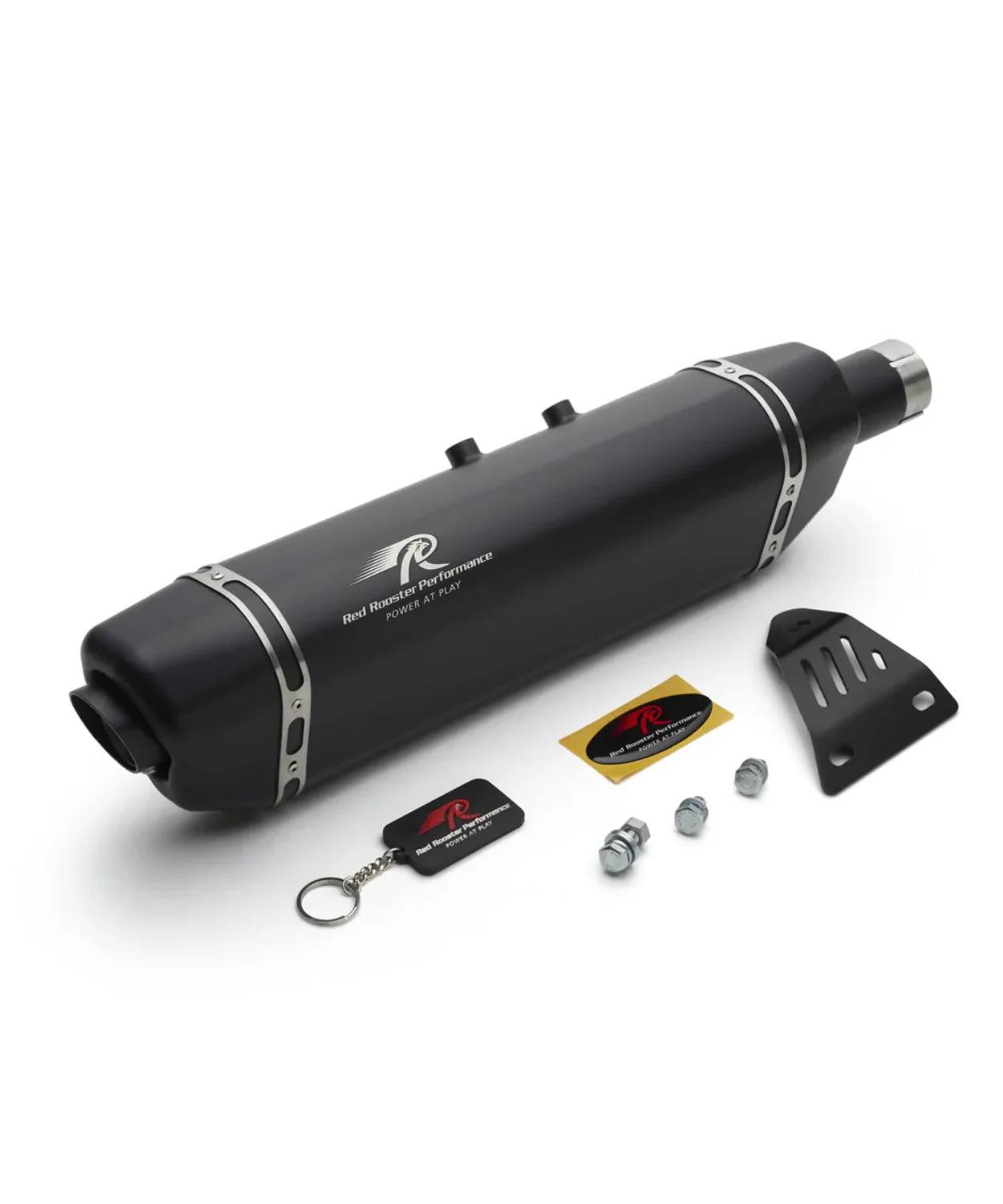 Red Rooster Performance Vertex Exhaust for Himalayan 411/ Scram 411 / Scram 440 - Black Matte - Image 2