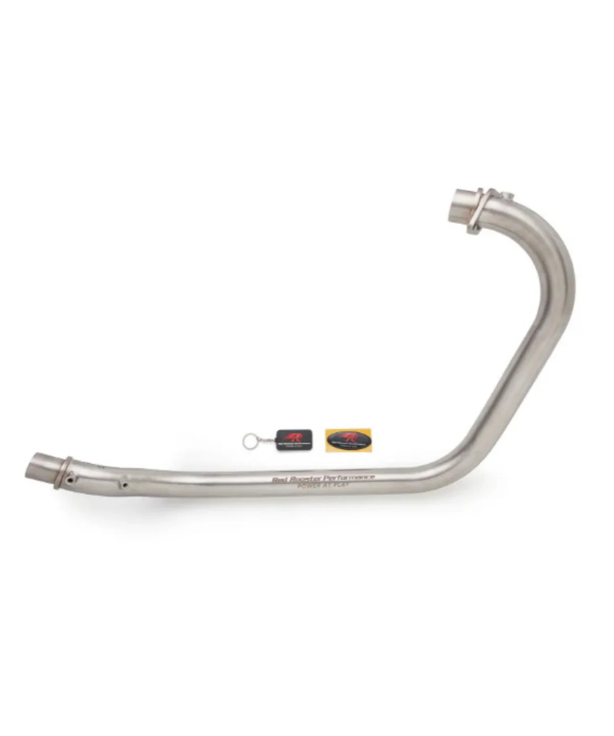 Red Rooster Performance Vertex Header Pipe for Himalayan 411 / Scram 411 / Scram 440 - Silver Matte - Image 2