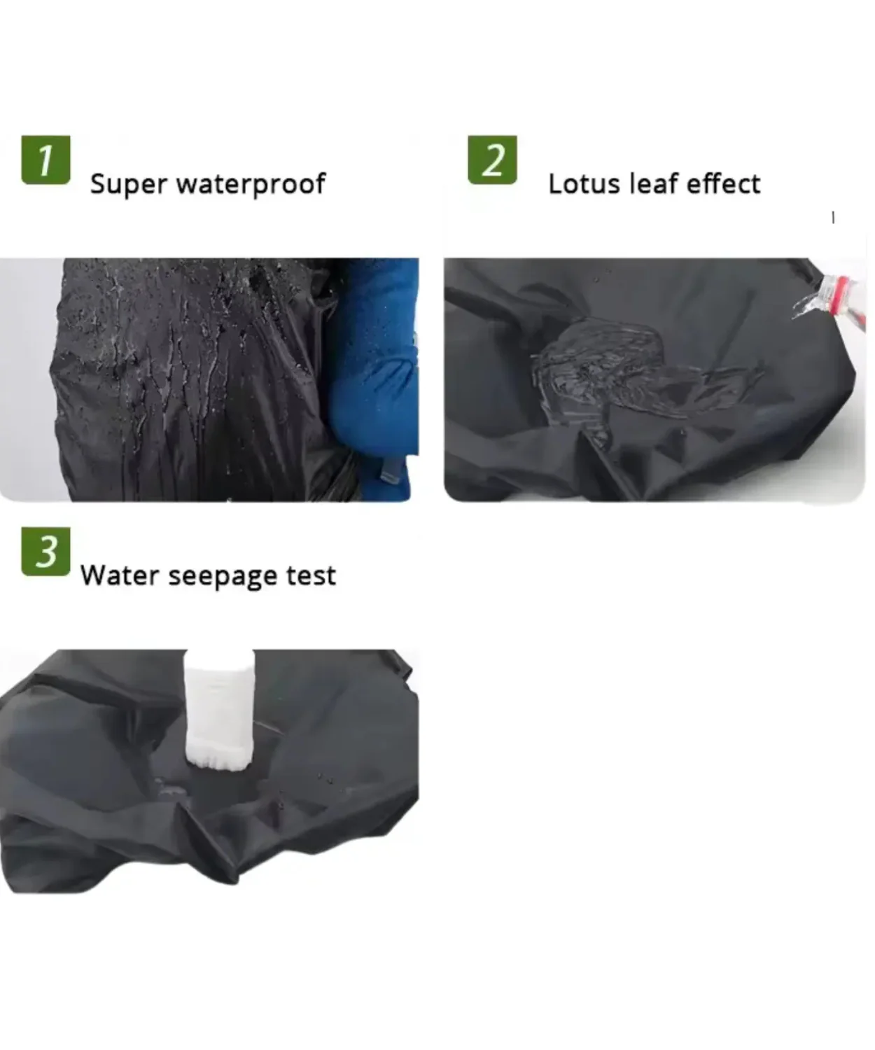 Revlox Waterproof Bagpack Cover - Black - Image 3