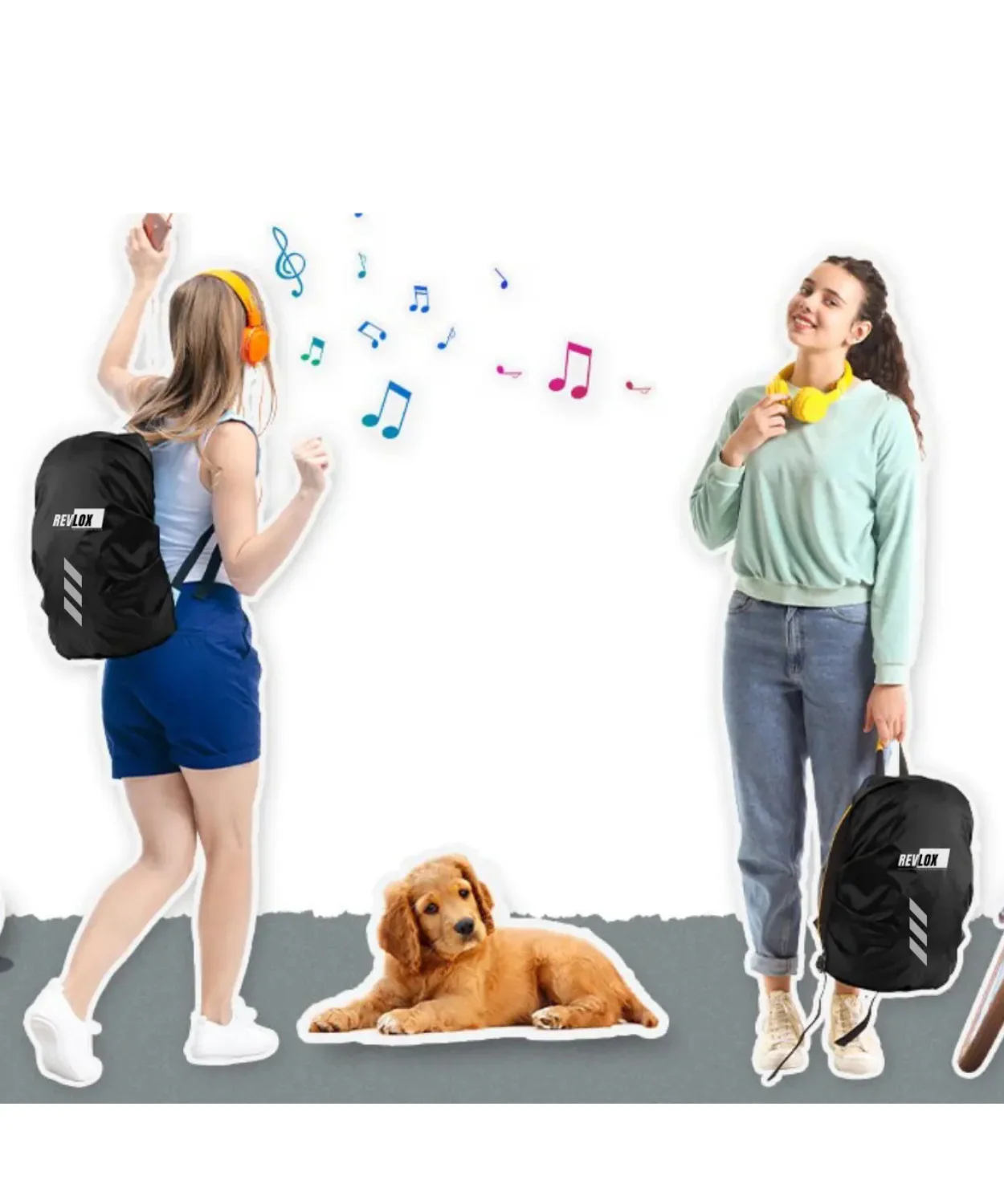 Revlox Waterproof Bagpack Cover - Black - Image 4