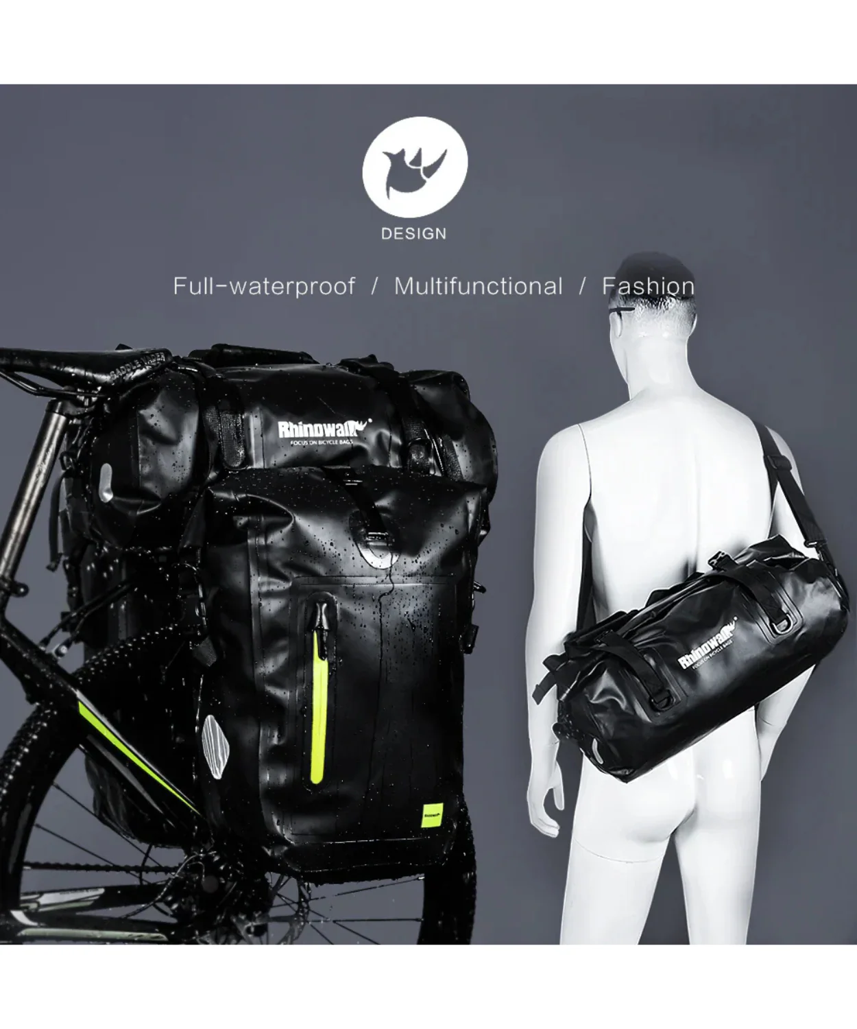 Rhinowalk 20L Waterproof Multifunctional Tail Bag - RK19660 - Image 13