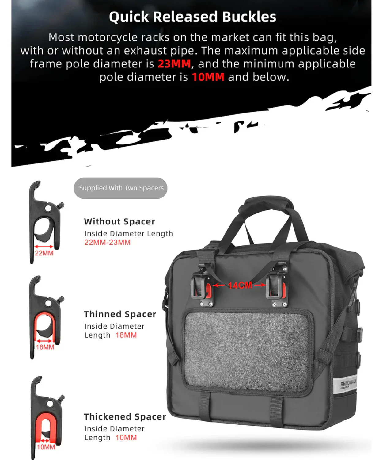 Rhinowalk 25L Saddle Bag - MTR2050 - Image 18