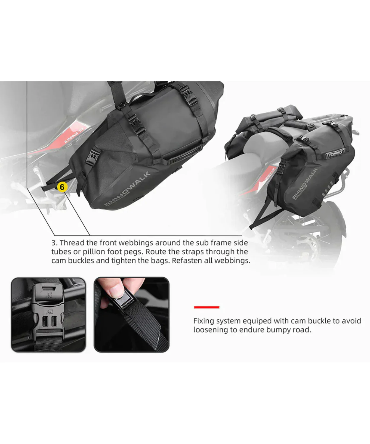 Rhinowalk 28L Waterproof Tail Bag - L - MT1428 - Image 11