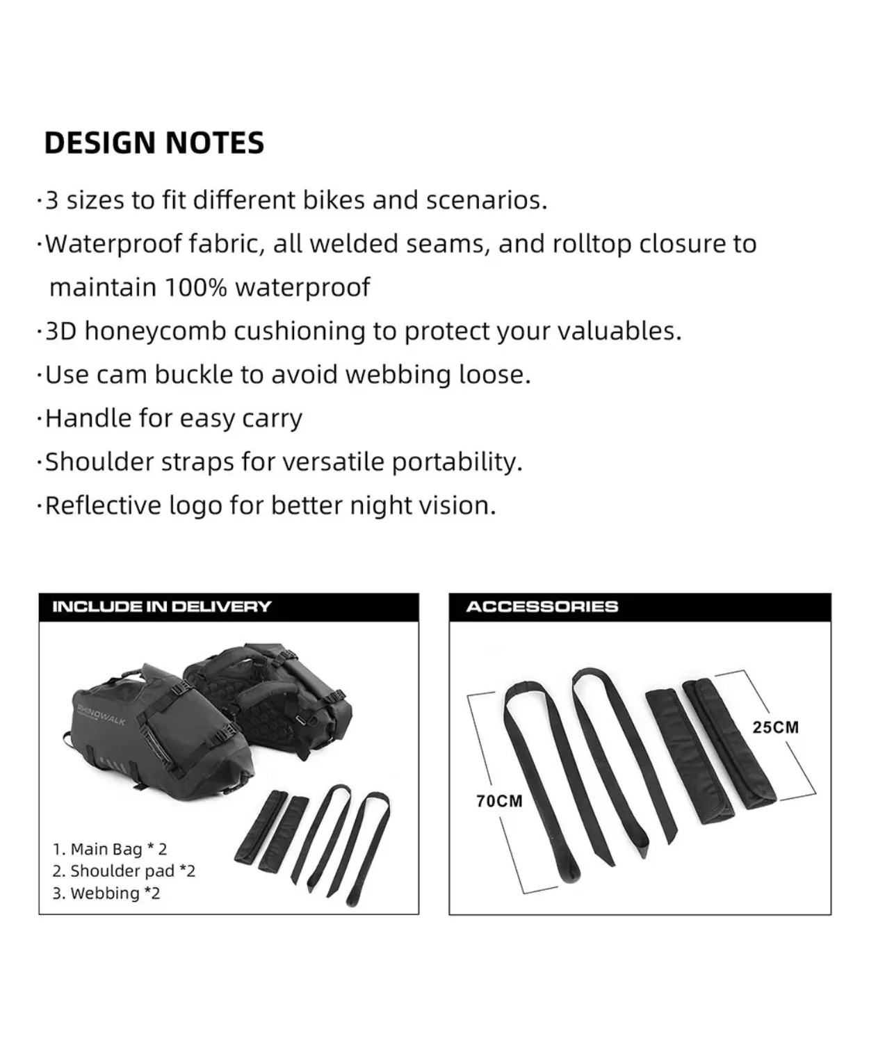 Rhinowalk 28L Waterproof Tail Bag - L - MT1428 - Image 12