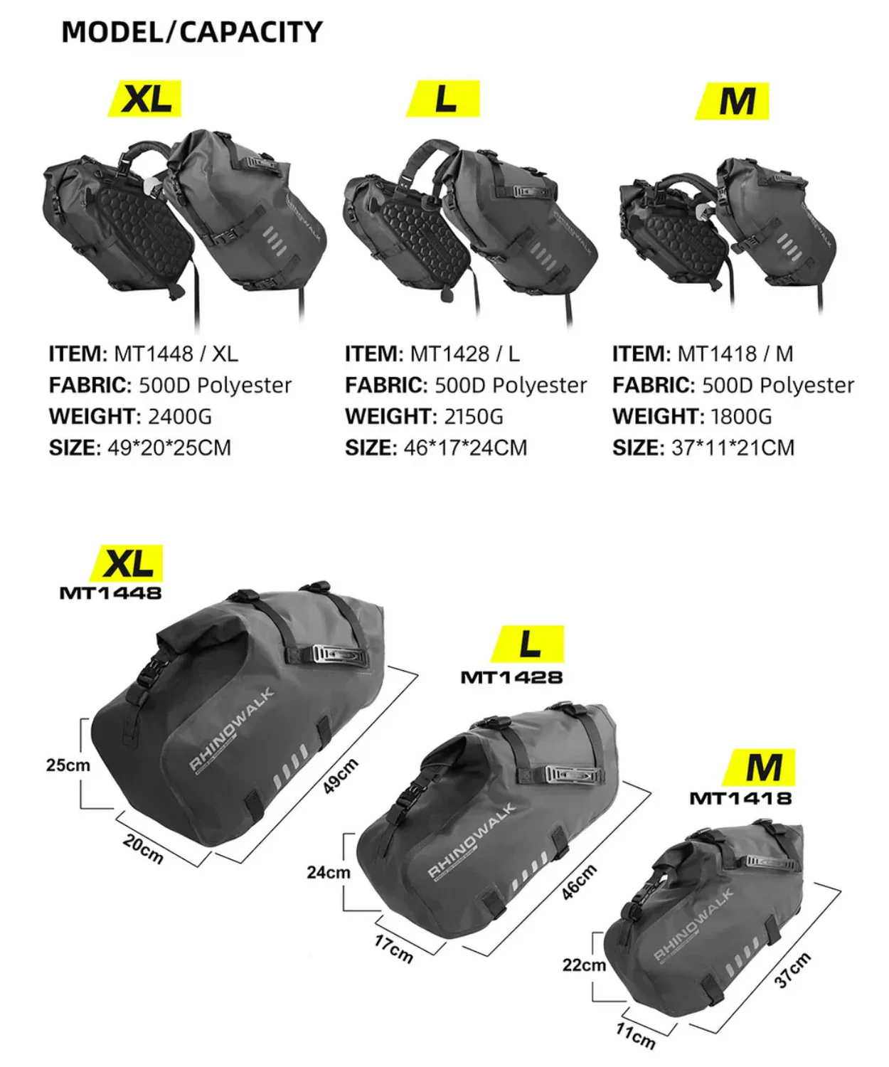Rhinowalk 28L Waterproof Tail Bag - L - MT1428 - Image 13