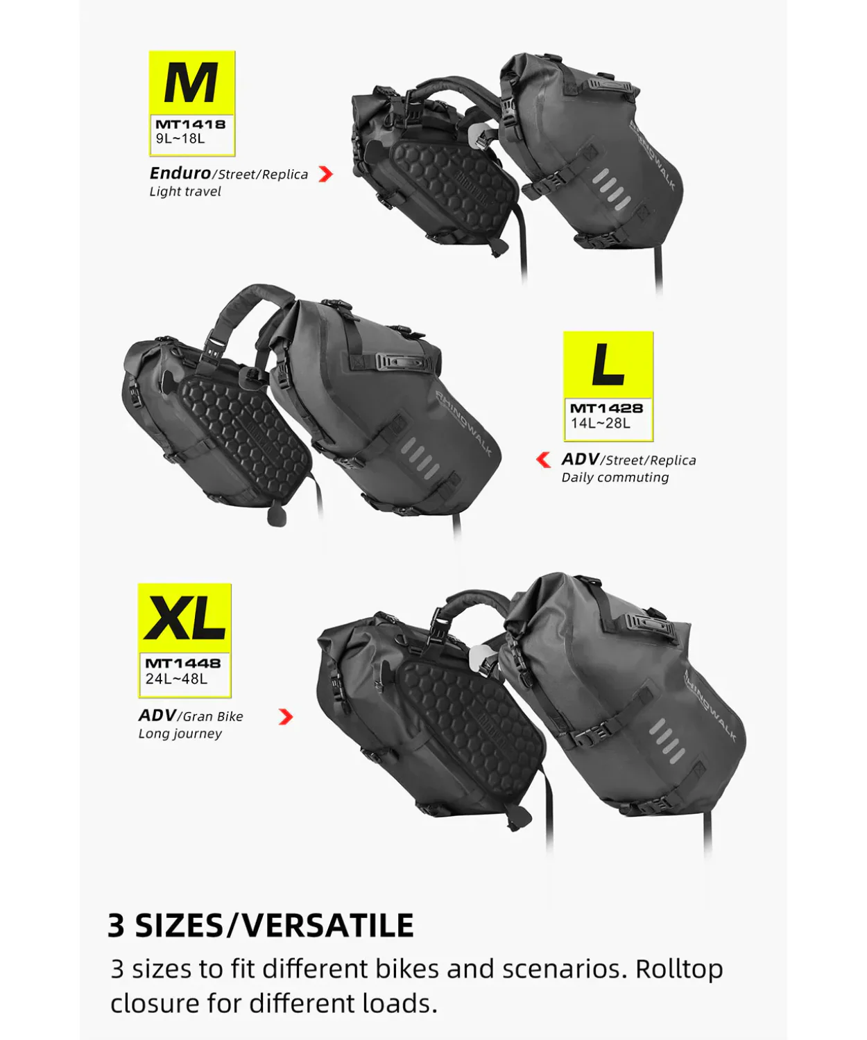 Rhinowalk 28L Waterproof Tail Bag - L - MT1428 - Image 14