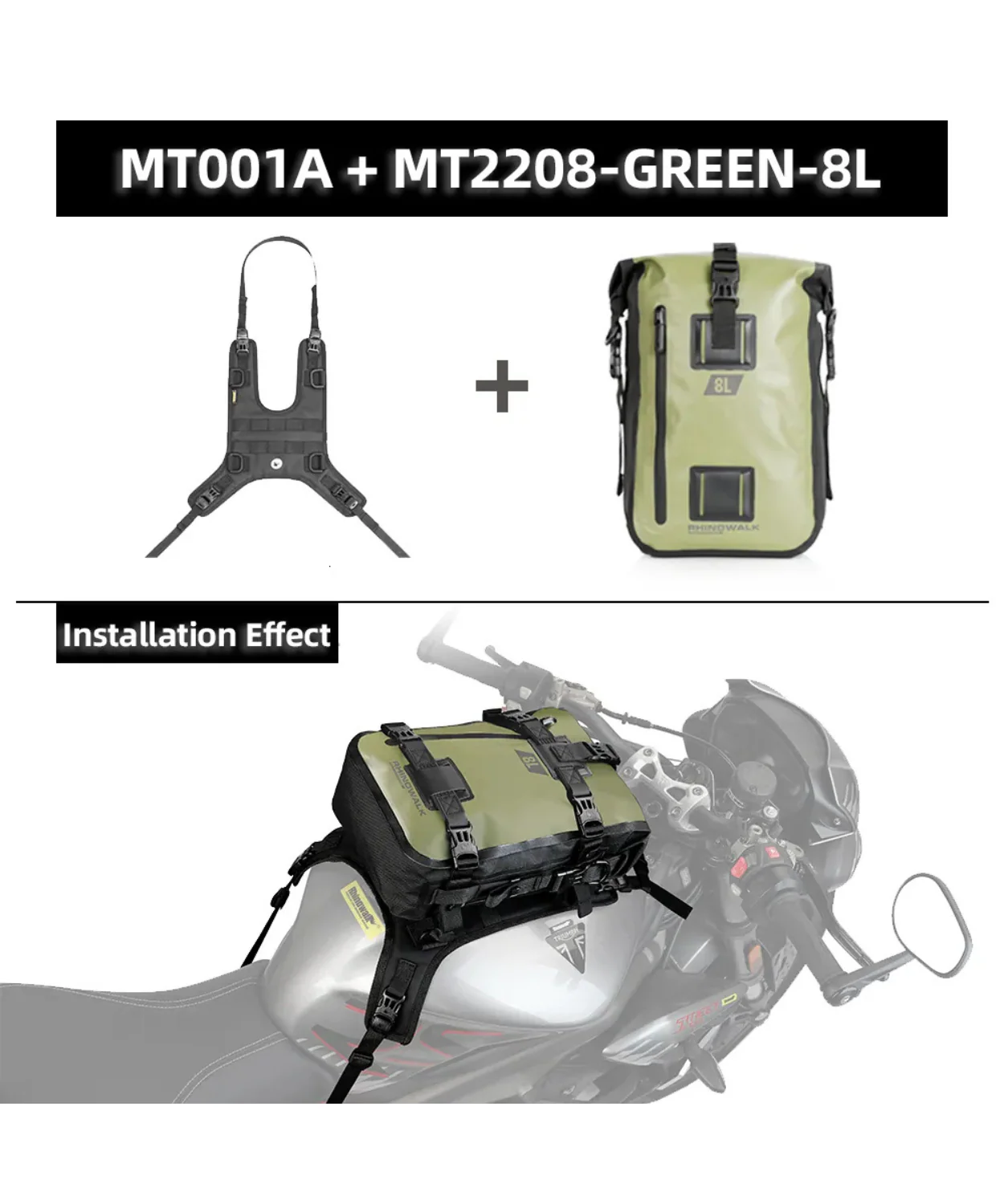 Rhinowalk 8L Waterproof Tank/Tail Bag - MT2208 - Image 2