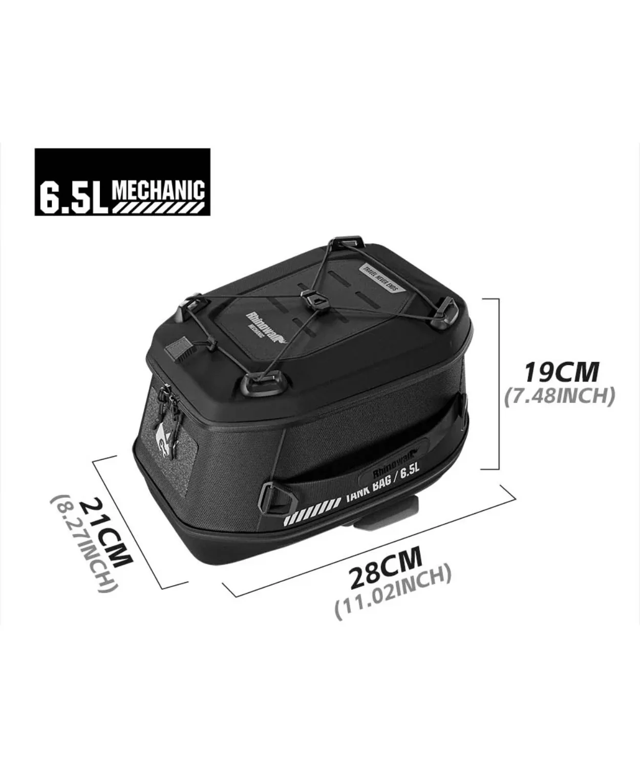 Rhinowalk Mechanic Series X Magnetic Tanklock Bag 5.6L - Black - MJX2011BK (Tanklock Ring Sold Separately) - Image 17