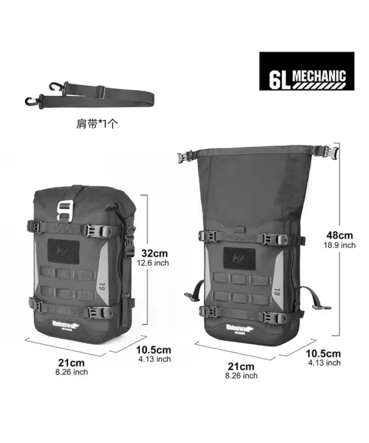 Rhinowalk Mechanic Series Waterproof Tank Bag 6L - MJX2001 - Image 3