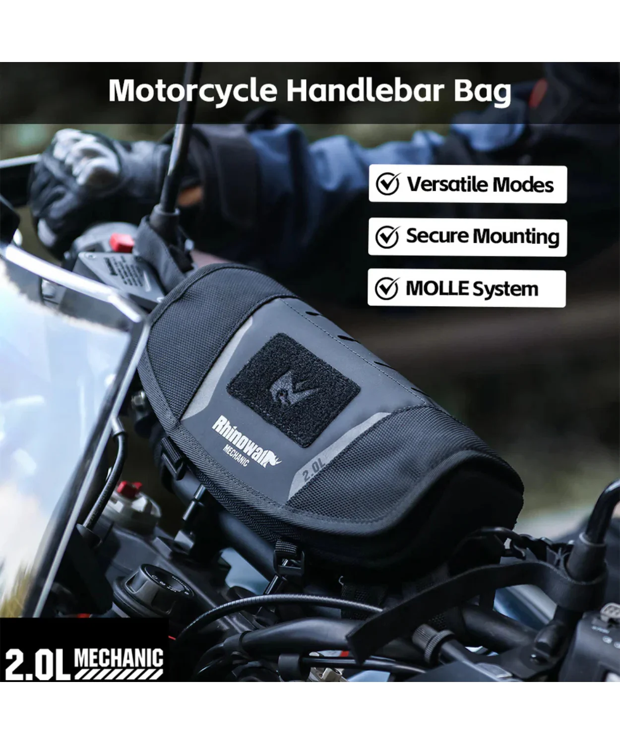 Rhinowalk Waterproof Handlebar Bag 2L - MJX2010 - Image 5