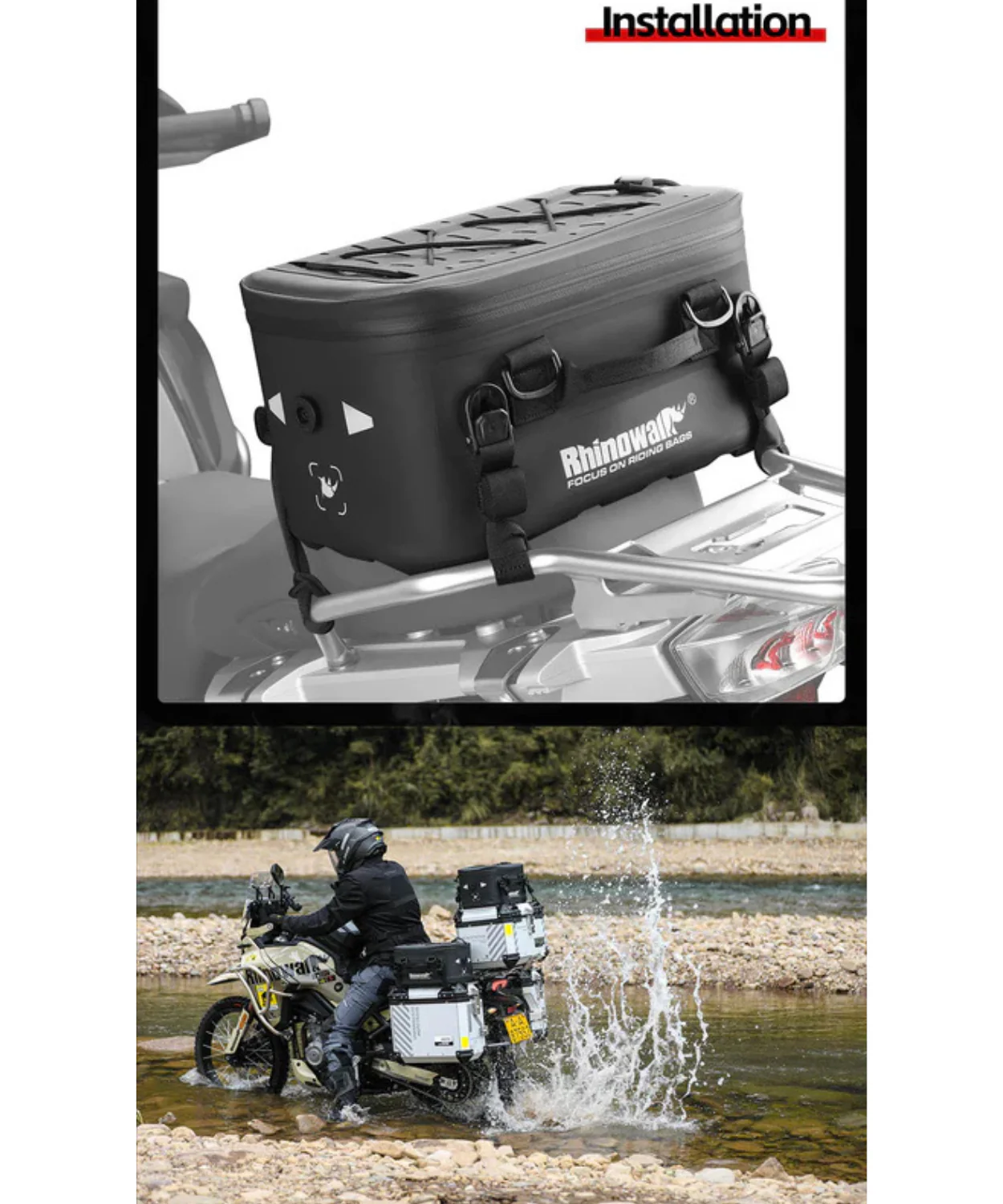 Rhinowalk Waterproof Extended Saddle Bag - MFT2306BK - Image 7