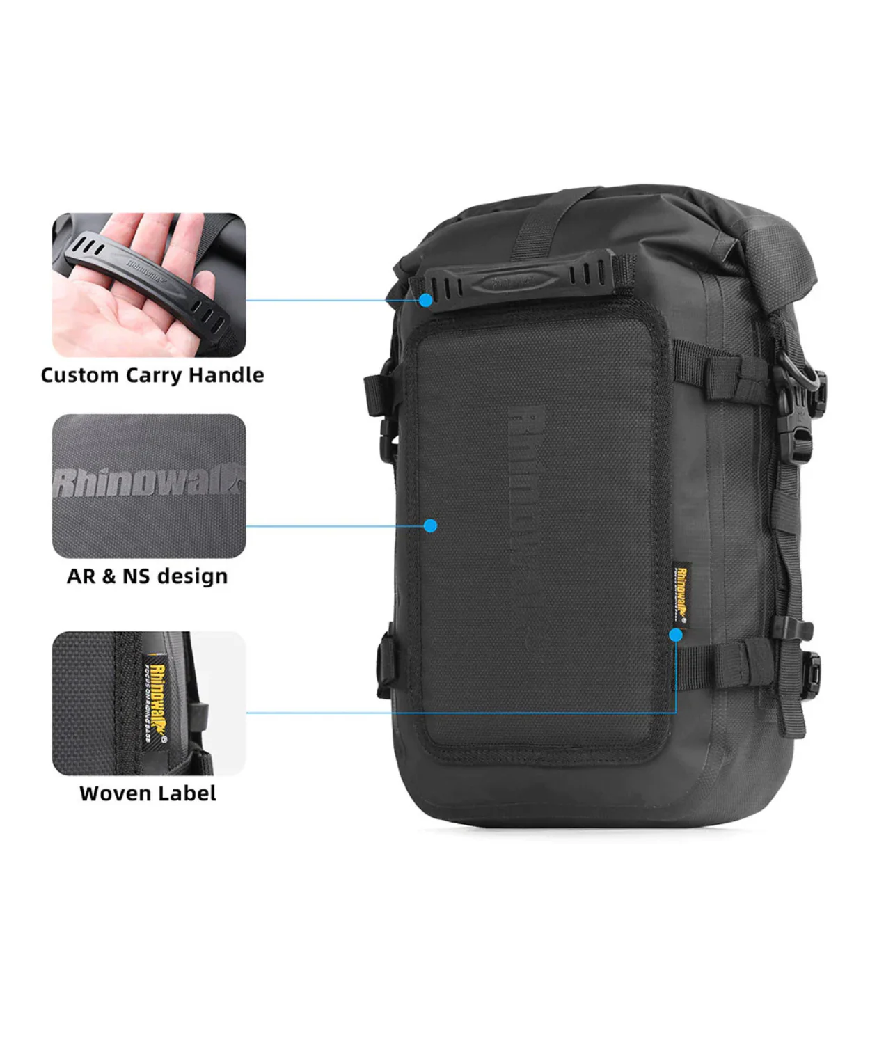 Rhinowalk Waterproof 6L Saddle Tail and Tank Bag - Black - MT2206 - Image 2