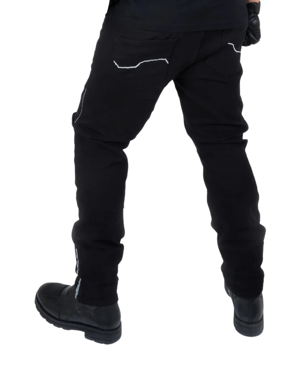 Rollin Denims Genesis 2.0 CORE-X Riding Jeans with Armour - Jet Black - Image 3