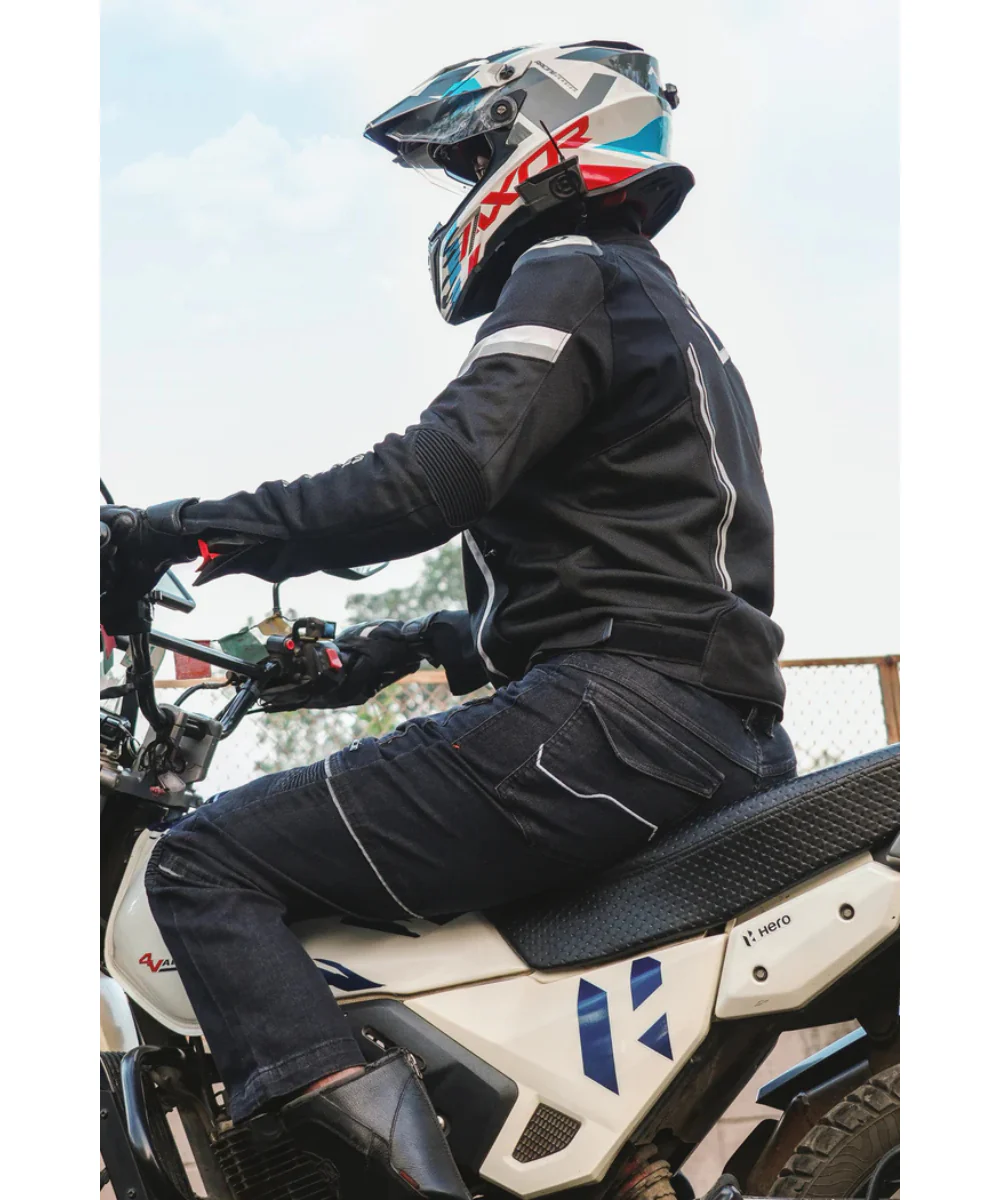 Rollin Denims Outlaw CORE-X Riding Cargo Jeans with Armour - Charcoal Black - Image 9