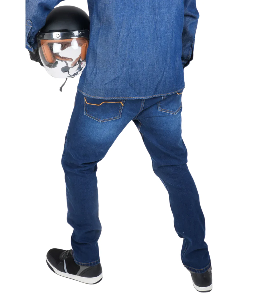 Rollin Denims Shadow 2.0 CORE-X Riding Jeans with Armour - Dark Blue - Image 3