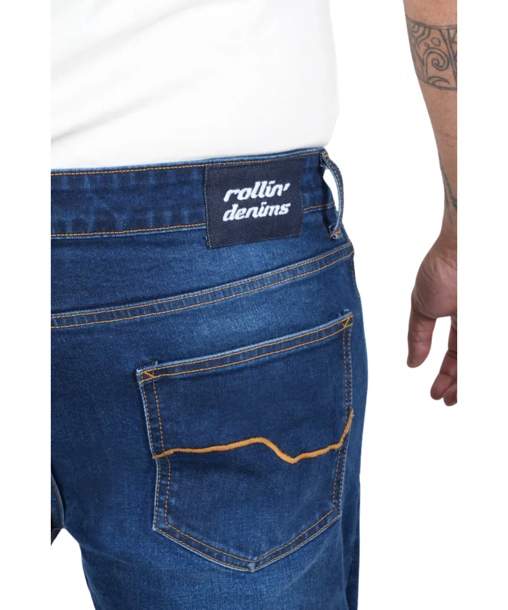 Rollin Denims Shadow 2.0 CORE-X Riding Jeans with Armour - Dark Blue - Image 7