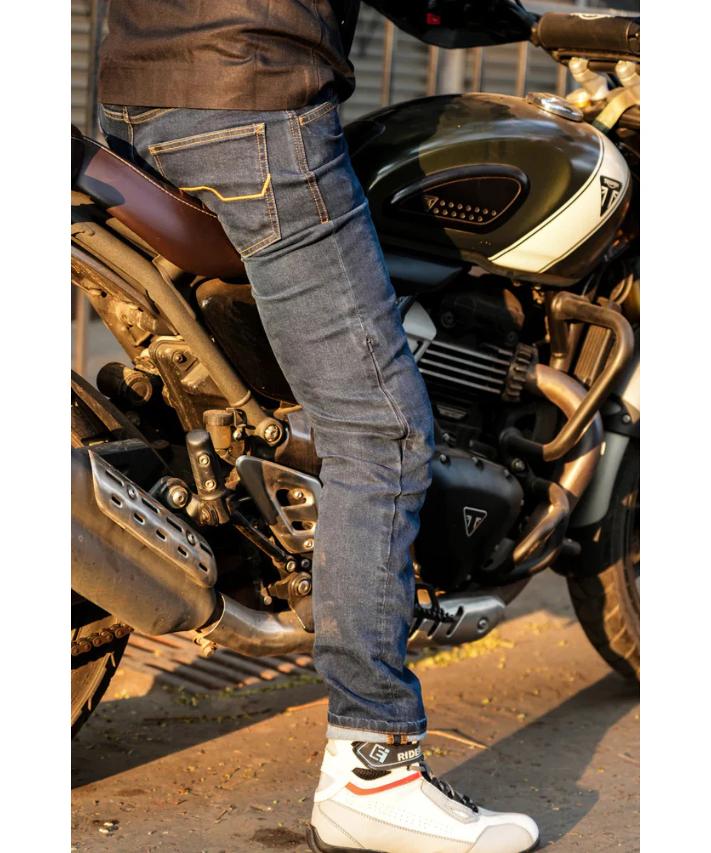 Rollin Denims Shadow 2.0 CORE-X Riding Jeans with Armour - Dark Blue - Image 8