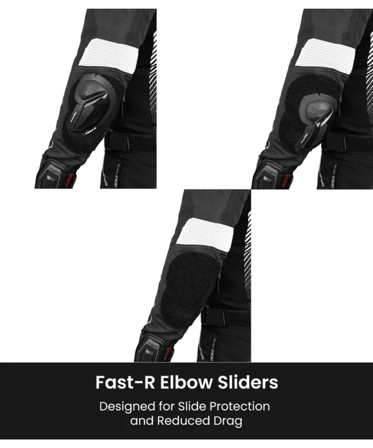 Rynox Apex Evo CE Certified Class AA Riding Jacket - Black White - Image 7