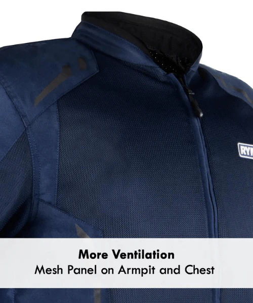Rynox Cypher GT Riding Jacket - Navy Blue - Image 3