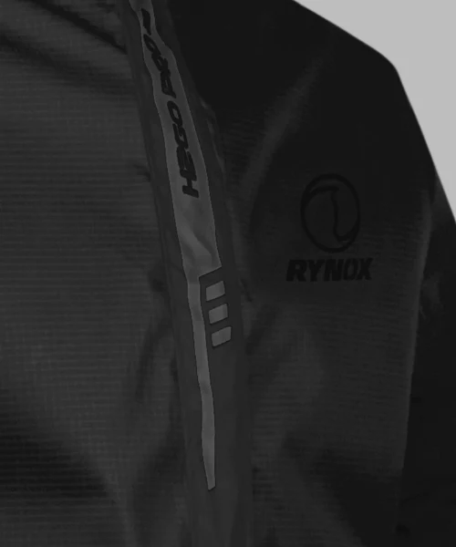 Rynox H2GO Pro 3 Rain Jacket - Black - Image 3
