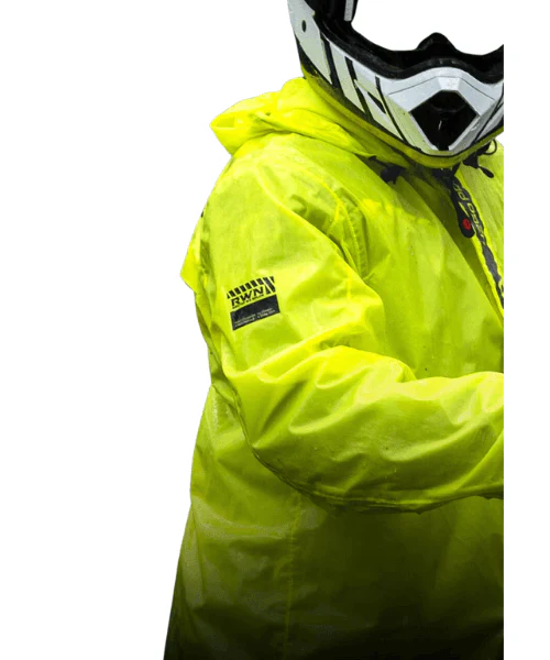 Rynox H2GO Pro 3 Rain Jacket - Hiviz Green - Image 2