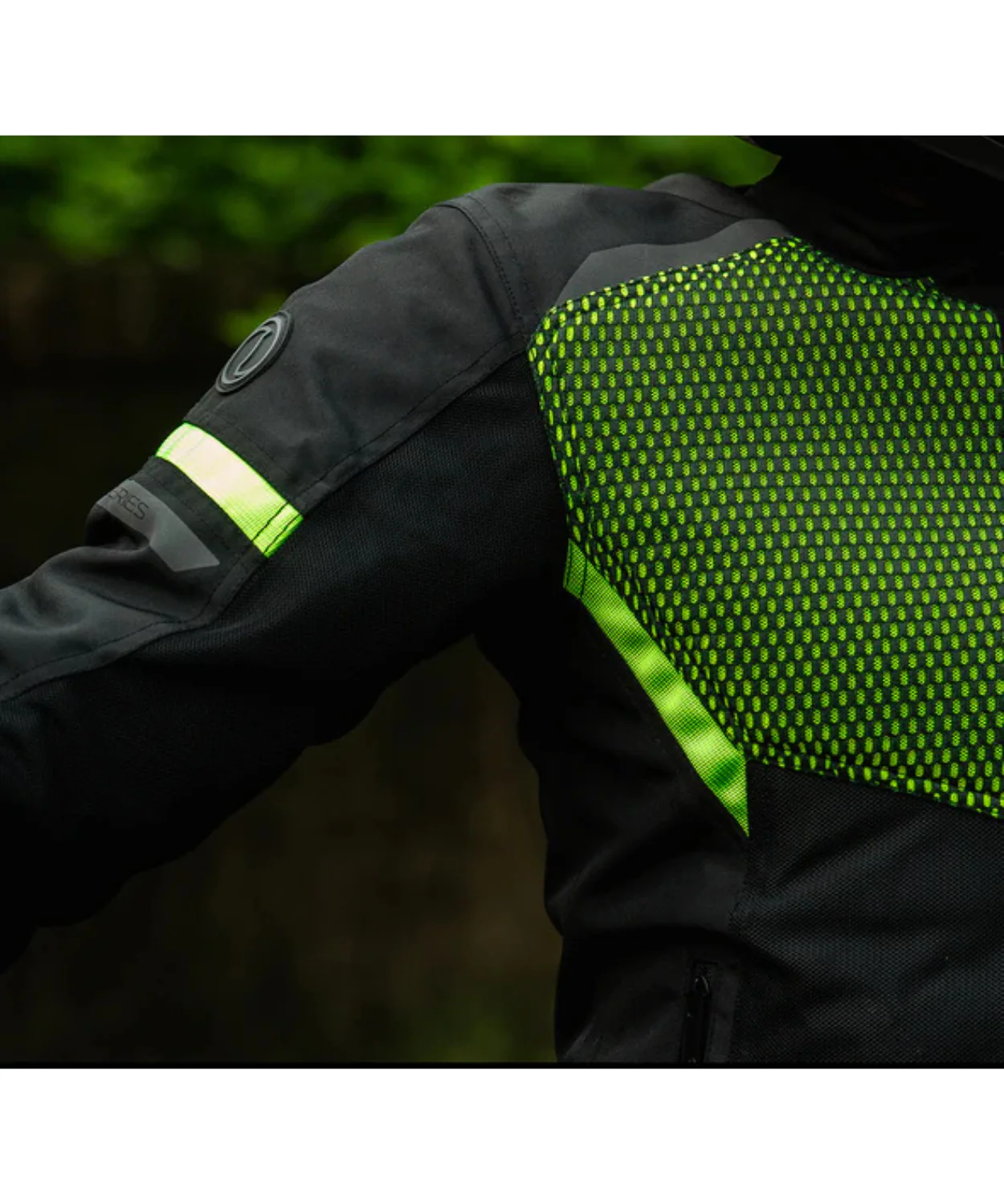 Rynox Helium GT3 Jacket - Black Hiviz Green - Image 10