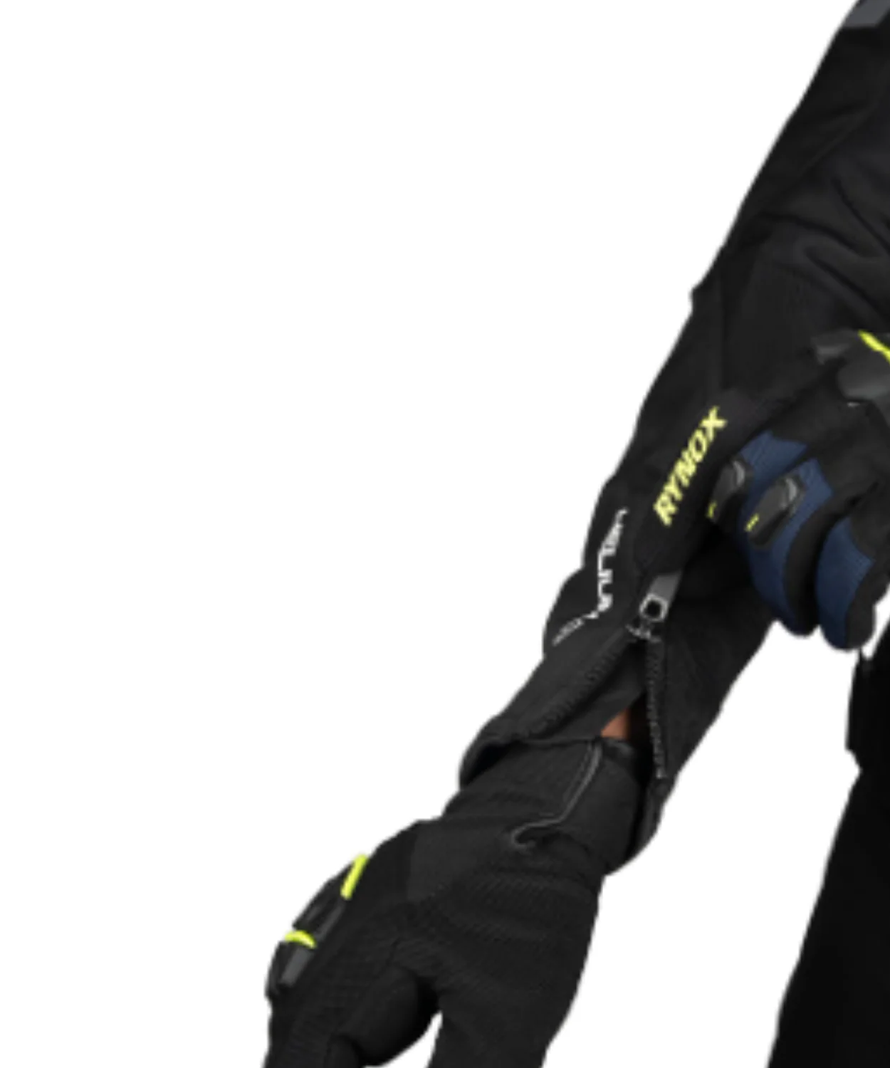 Rynox Helium GT3 Jacket - Black Hiviz Green - Image 14