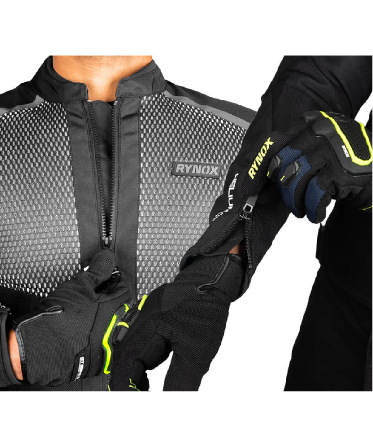 Rynox Helium GT3 Jacket - Black White - Image 9