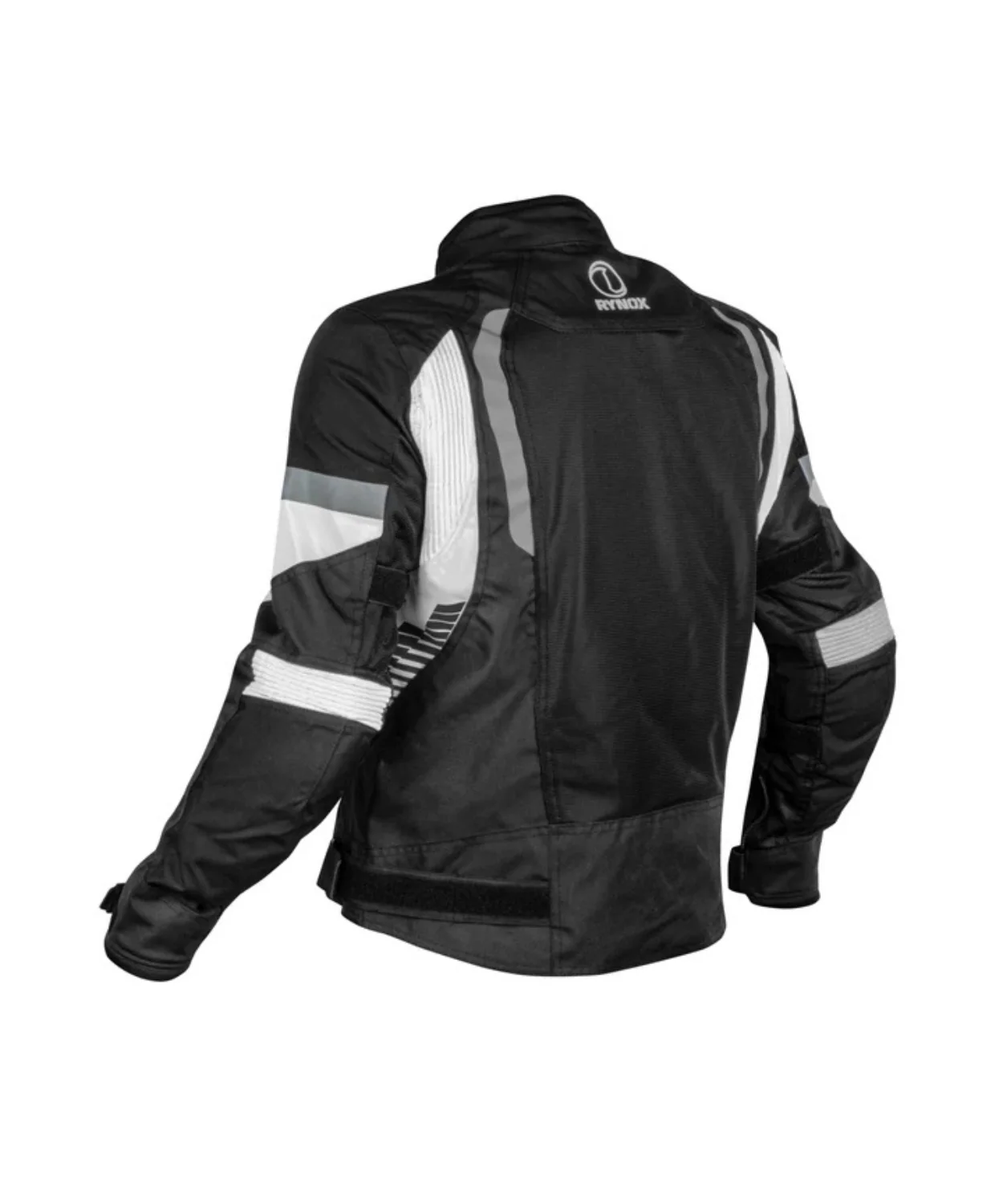 Rynox Tornado Pro 4 CE Certified Class A Riding Jacket - Black White - Image 2